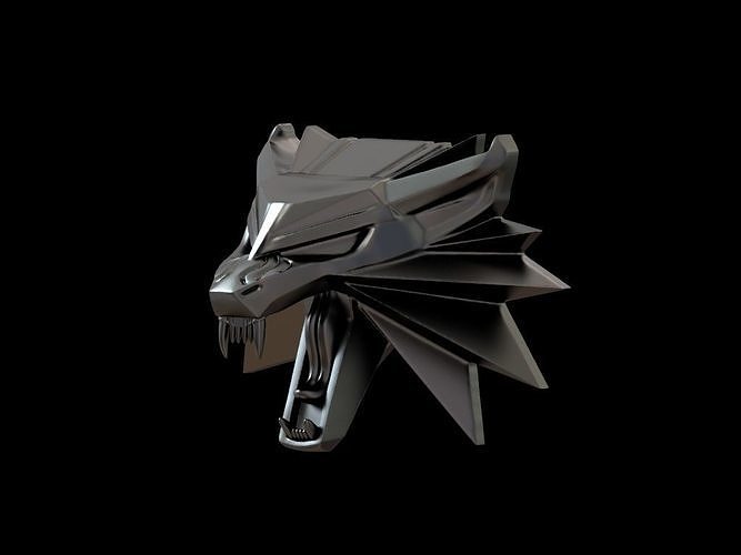 Witcher school of the Wolf medallion 3D print model