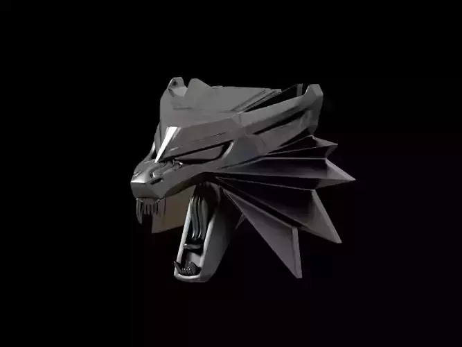 Witcher school of the Wolf medallion 3D print model