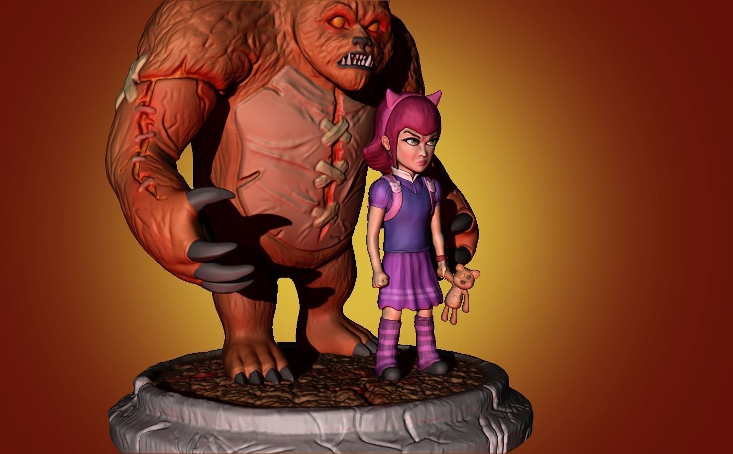 ANNIE and TIBBERS LOL CHAMPIONS 3D print model_3