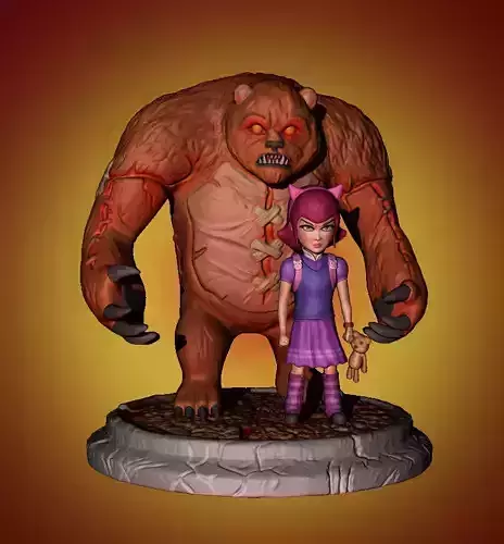 ANNIE and TIBBERS LOL CHAMPIONS 3D print model