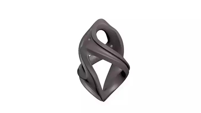 Hanging 3d model pendant made of metal