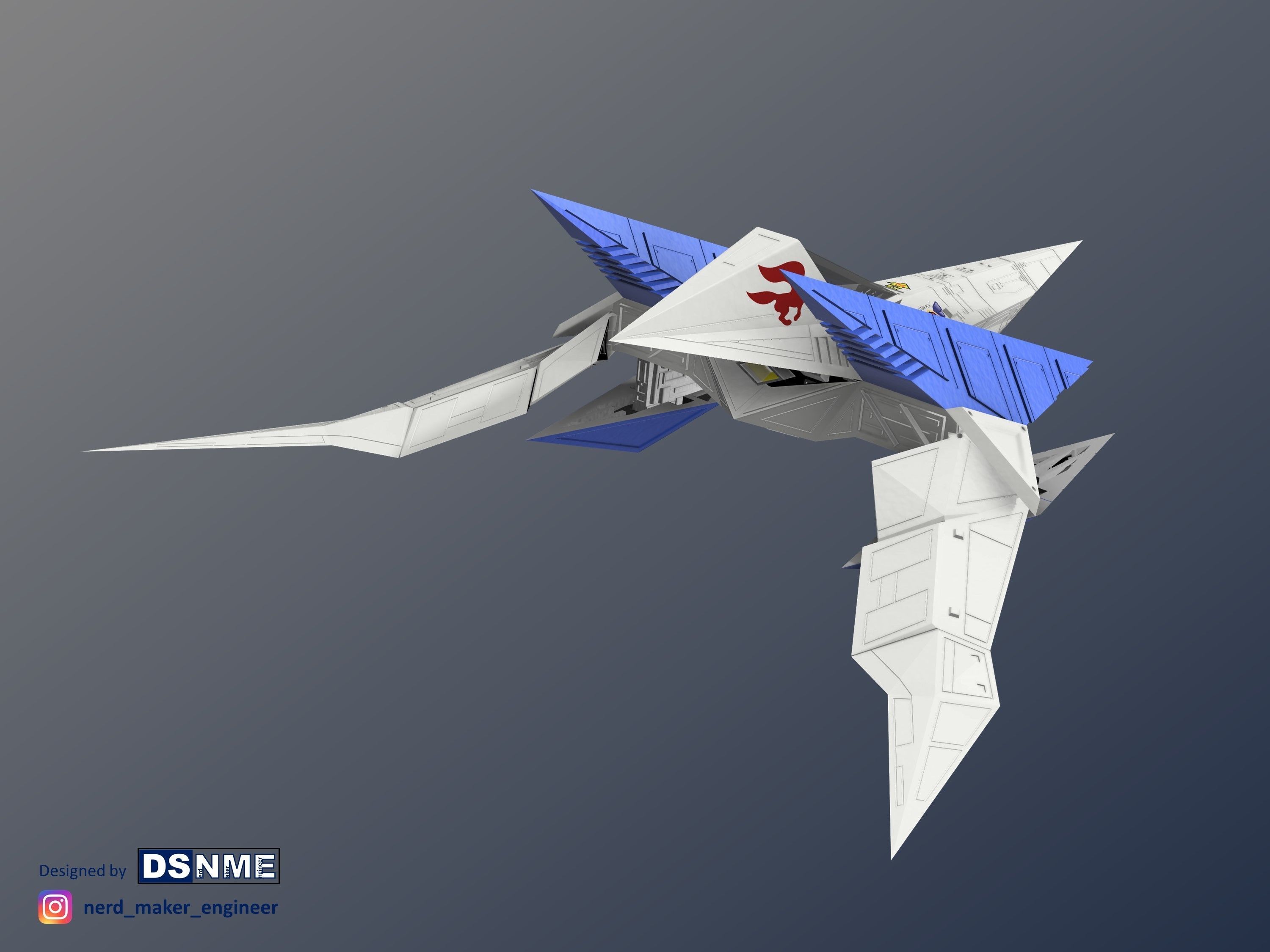 STAR FOX 64 - Lylat Wars -  Arwing -  3D print model_54