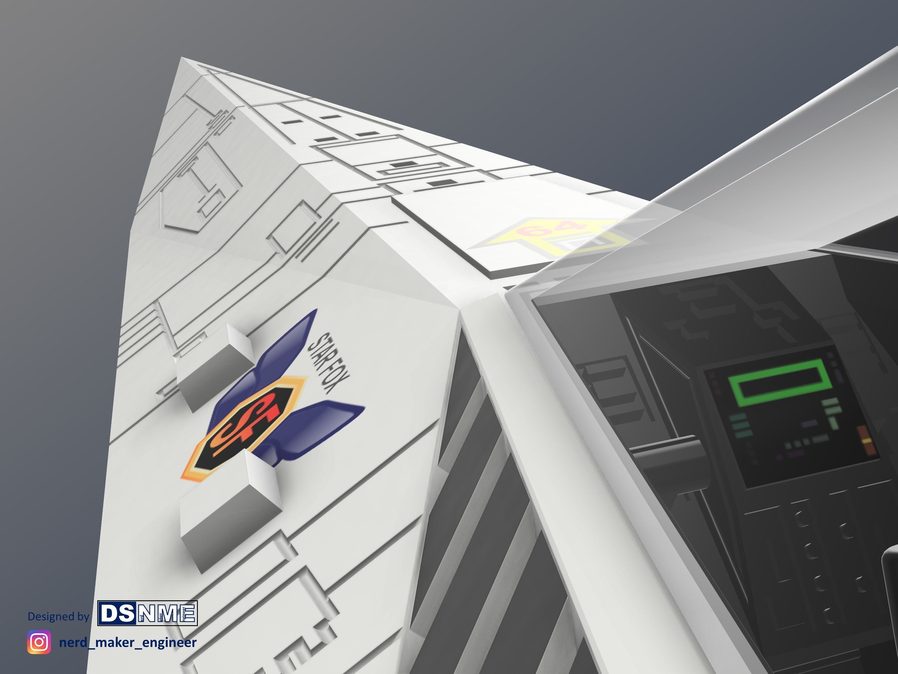 STAR FOX 64 - Lylat Wars -  Arwing -  3D print model_62