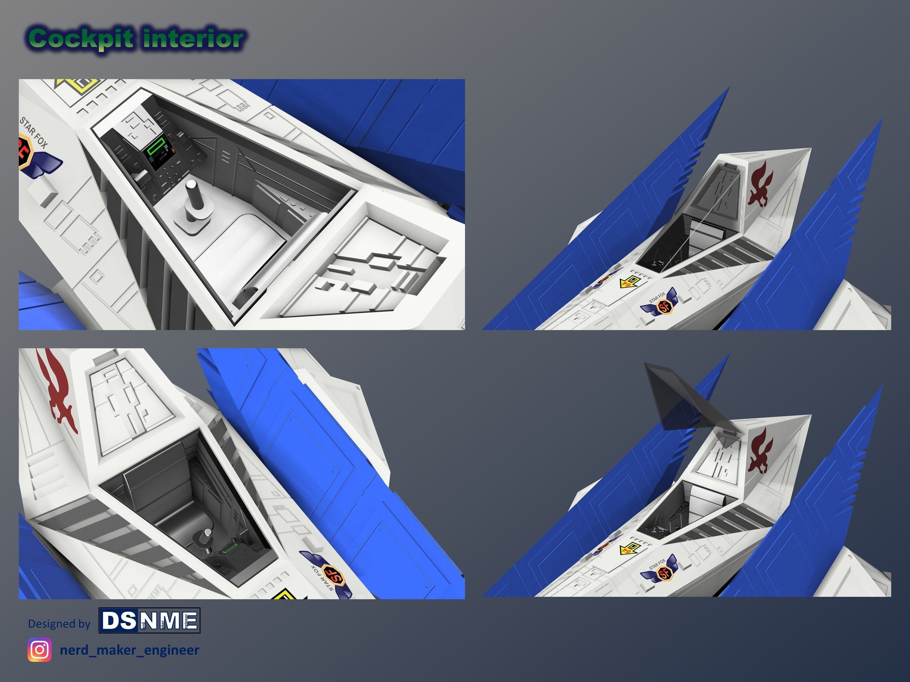 STAR FOX 64 - Lylat Wars -  Arwing -  3D print model_64