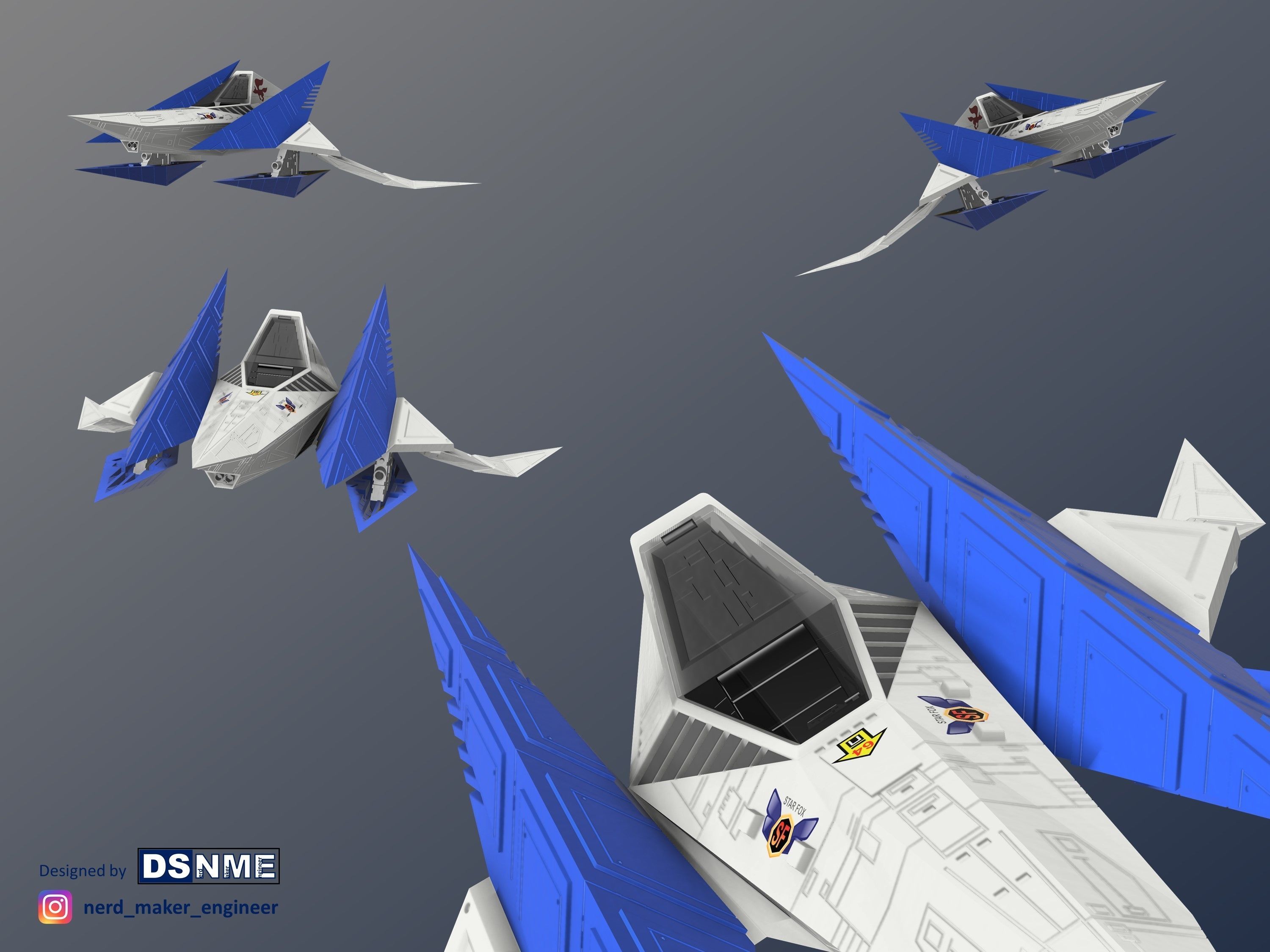 STAR FOX 64 - Lylat Wars -  Arwing -  3D print model_59