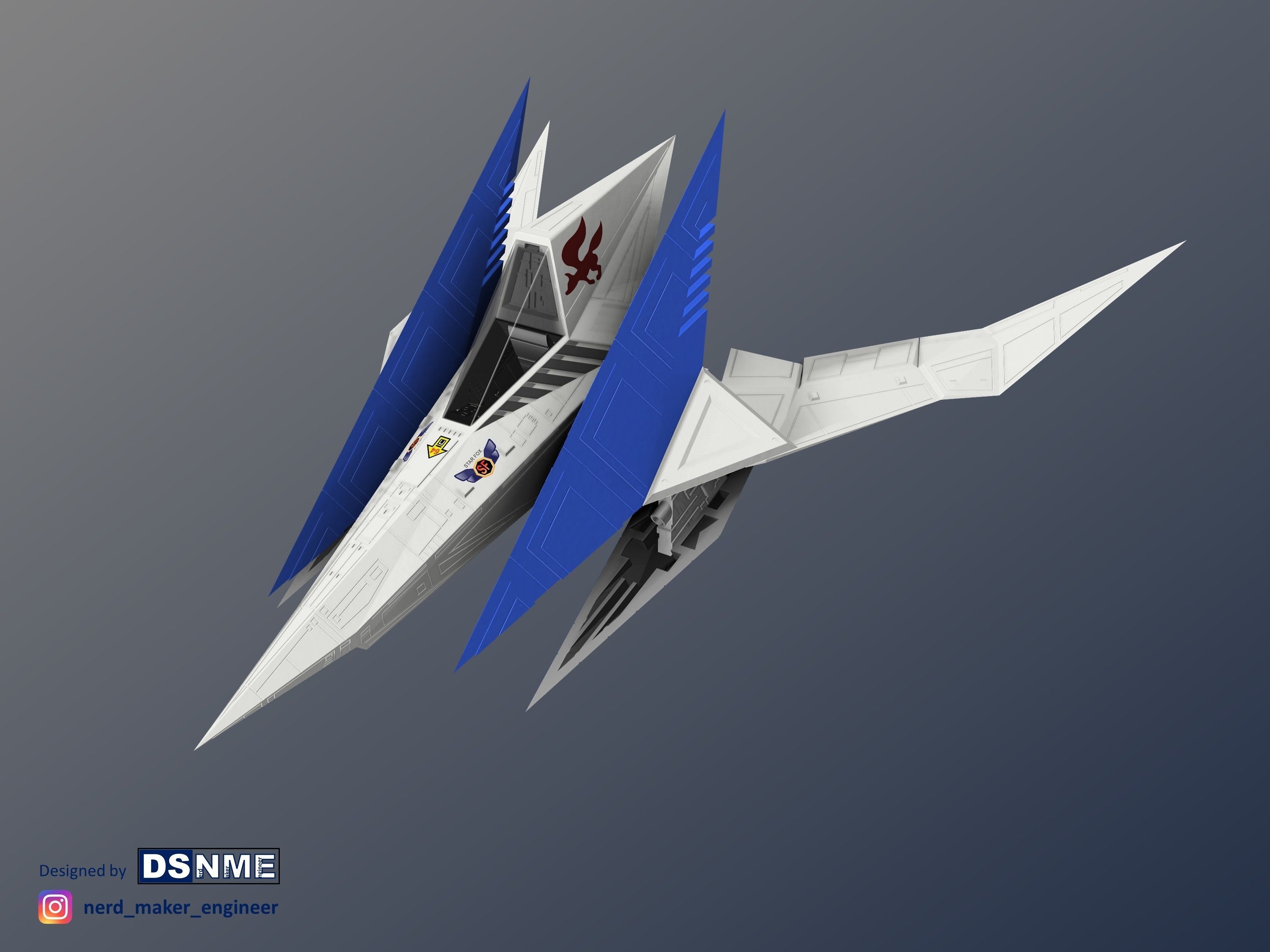 STAR FOX 64 - Lylat Wars -  Arwing -  3D print model_49
