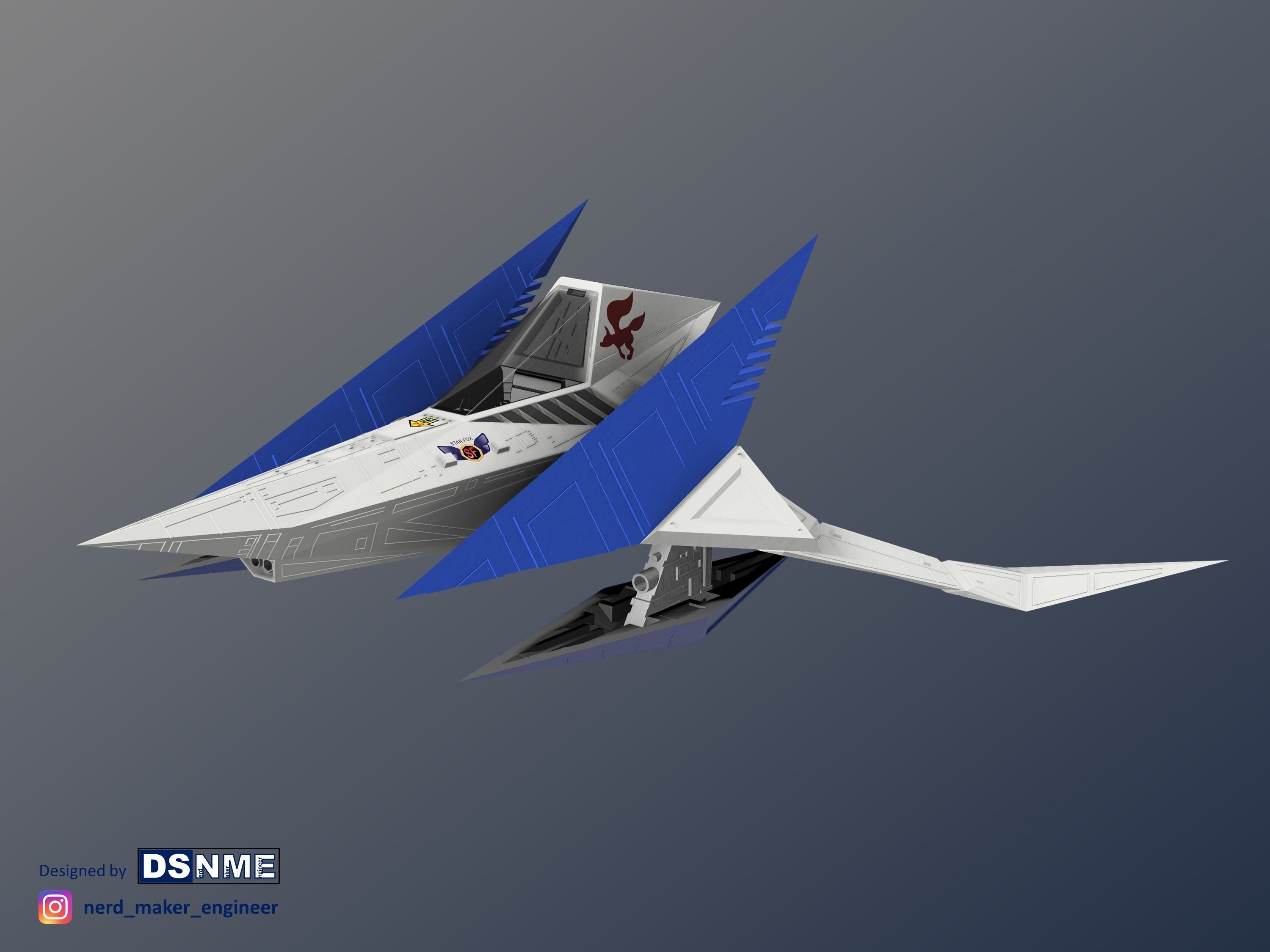 STAR FOX 64 - Lylat Wars -  Arwing -  3D print model_57