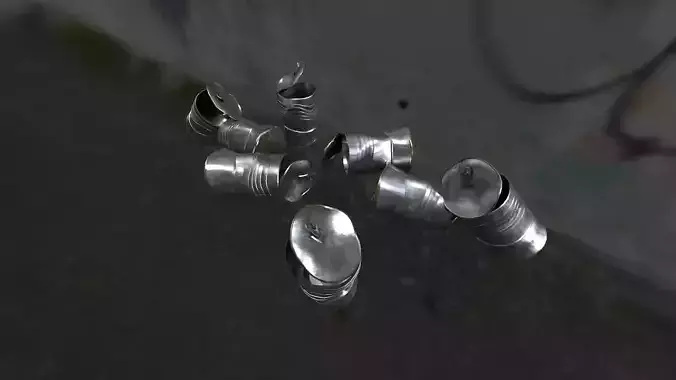 Can-squished cans in street