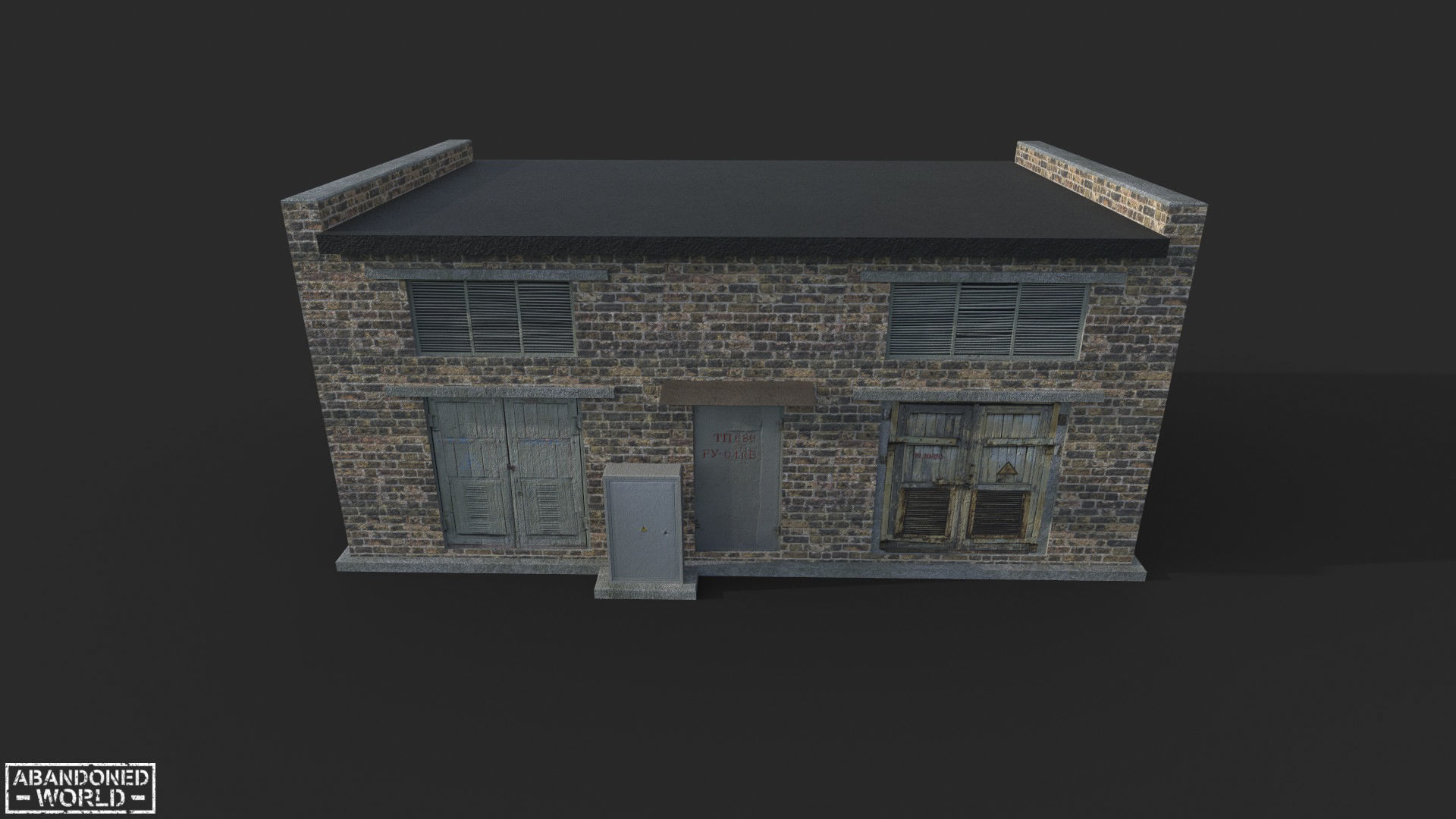 Electrical Substation Free low-poly 3D model_6