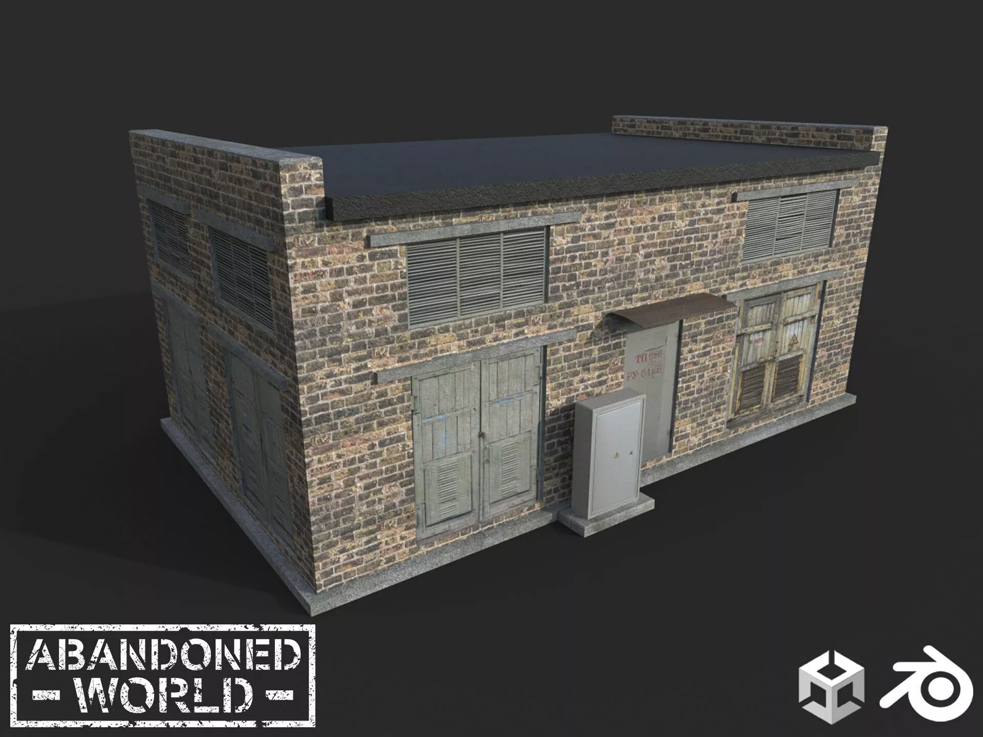 Electrical Substation Free low-poly 3D model