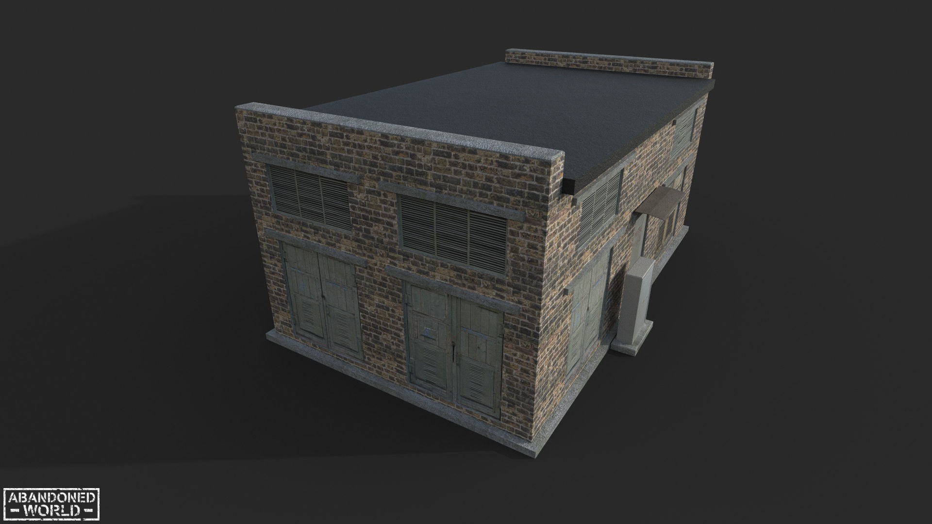 Electrical Substation Free low-poly 3D model_1