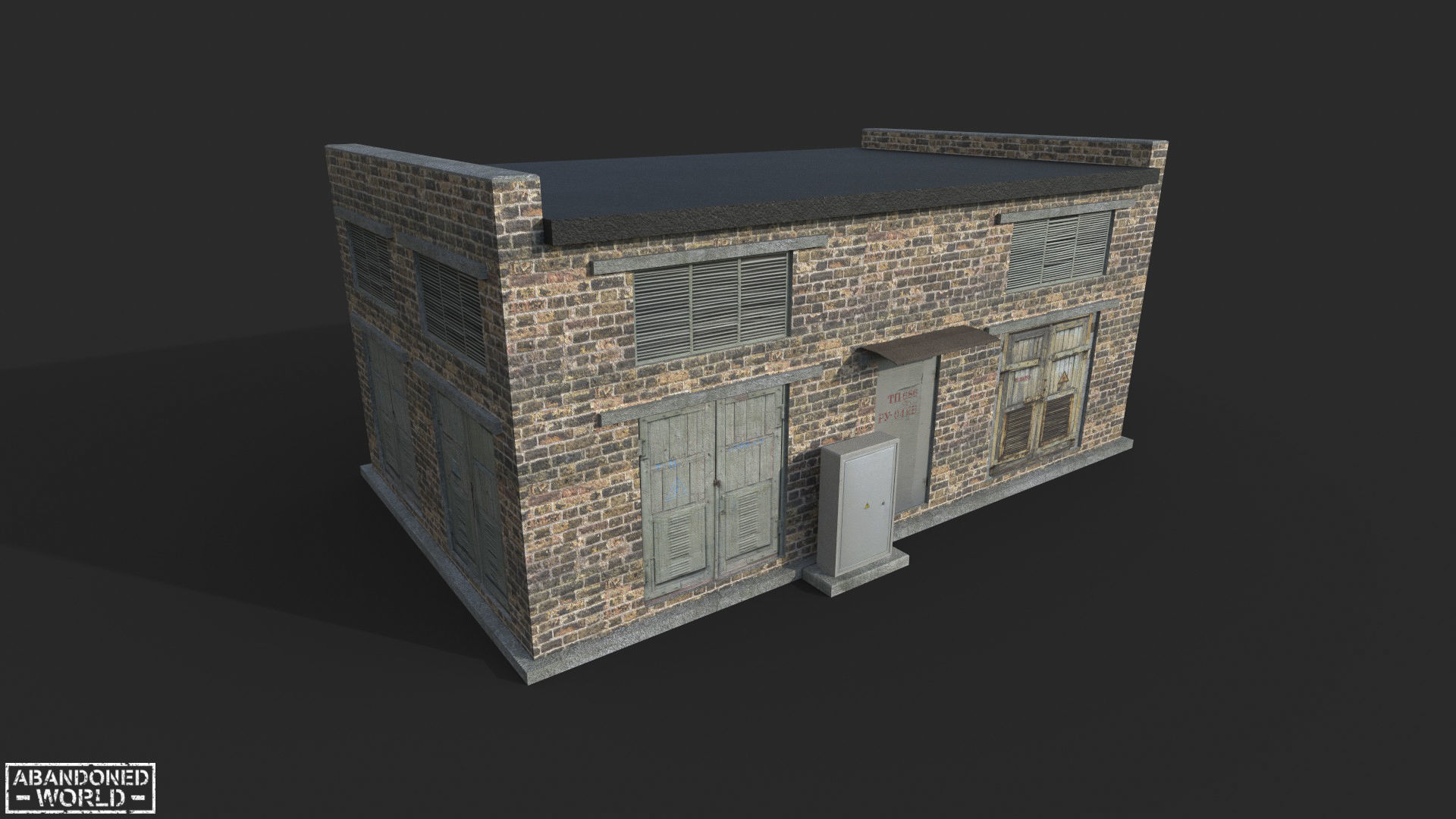 Electrical Substation Free low-poly 3D model_2