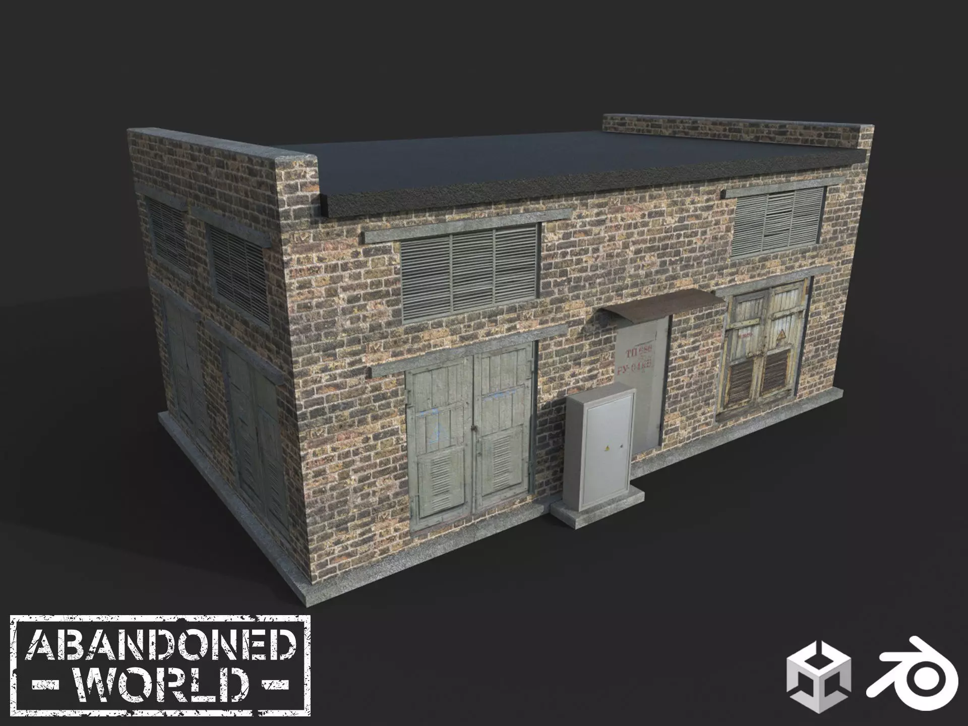 Electrical Substation Free low-poly 3D model_0