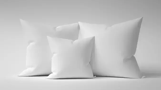 Pillow 3D Model three pillows