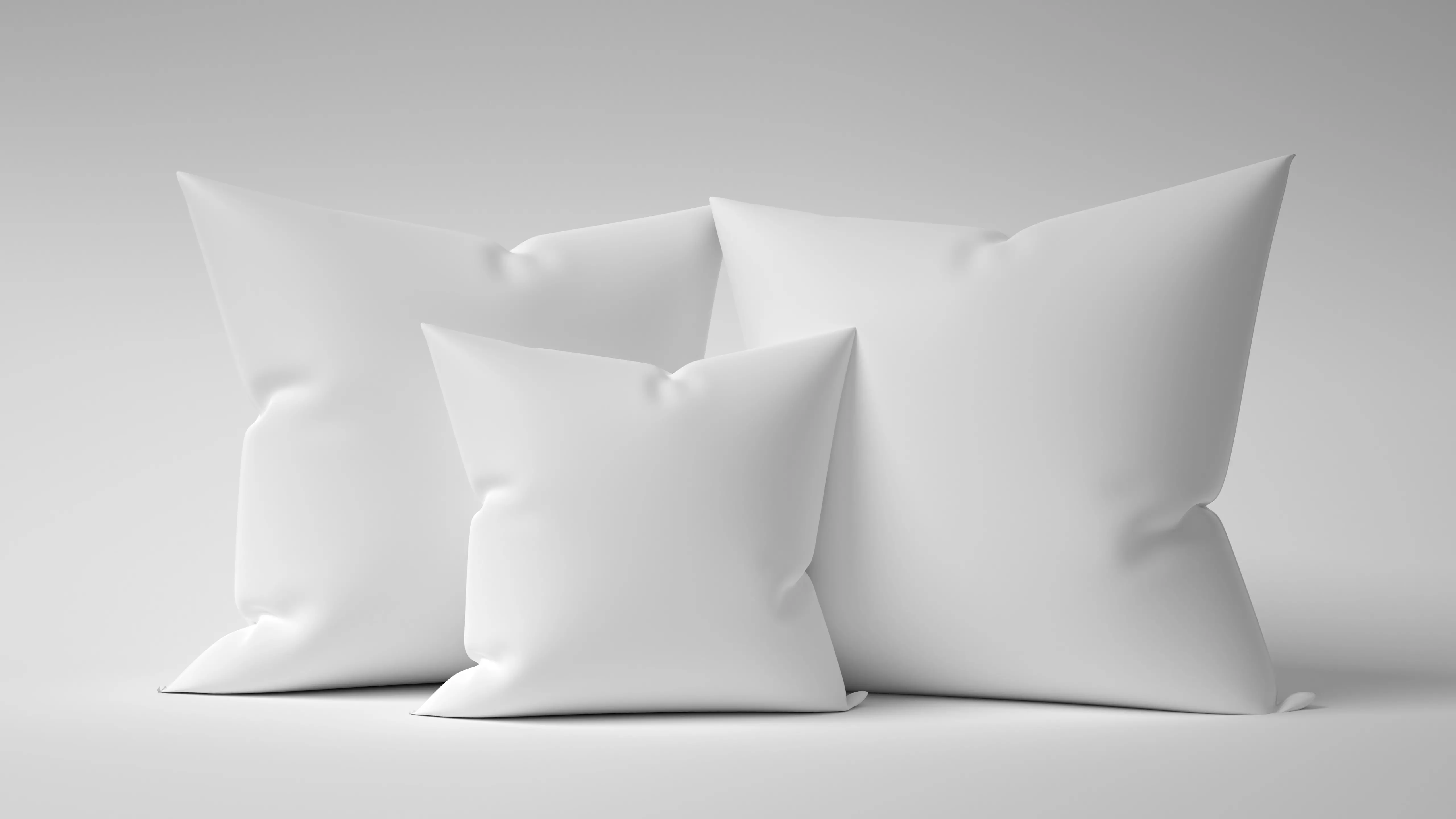 Pillow 3D Model three pillows 3D model_0
