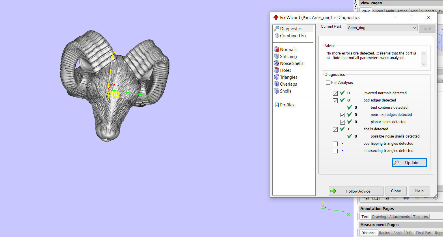 Aries ram biker ring with horns 3D print model_10