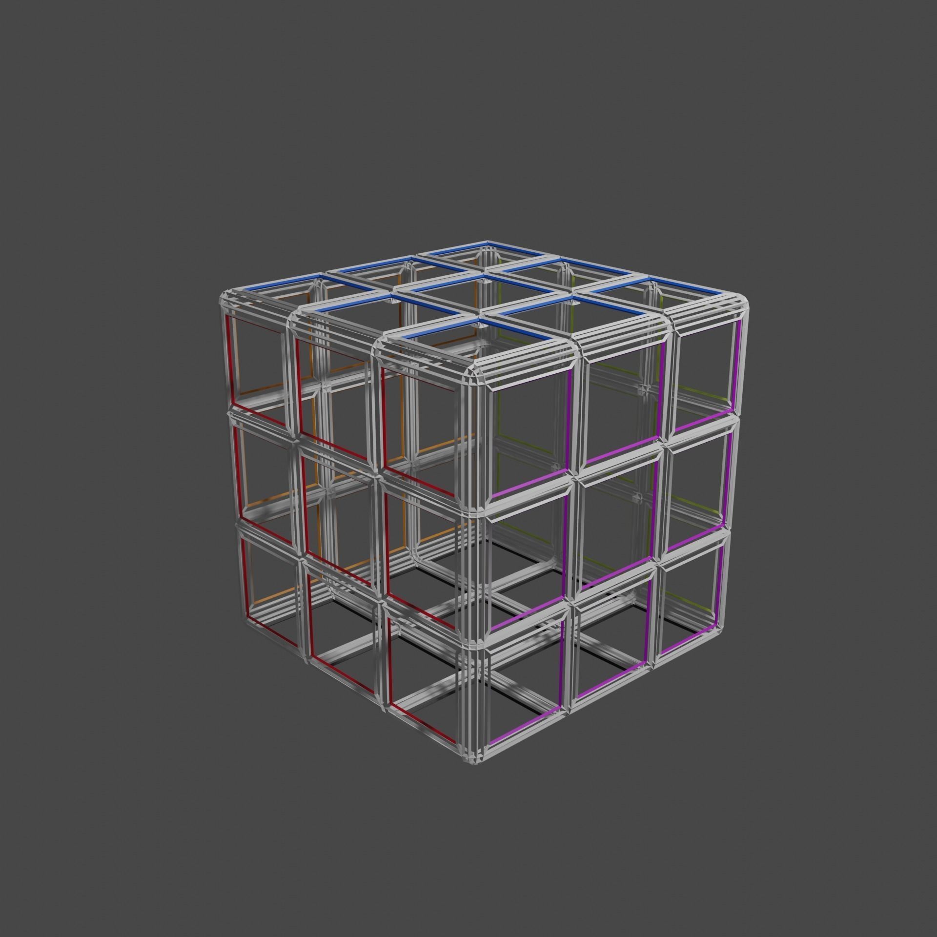 Rubic Cube 3D model_2