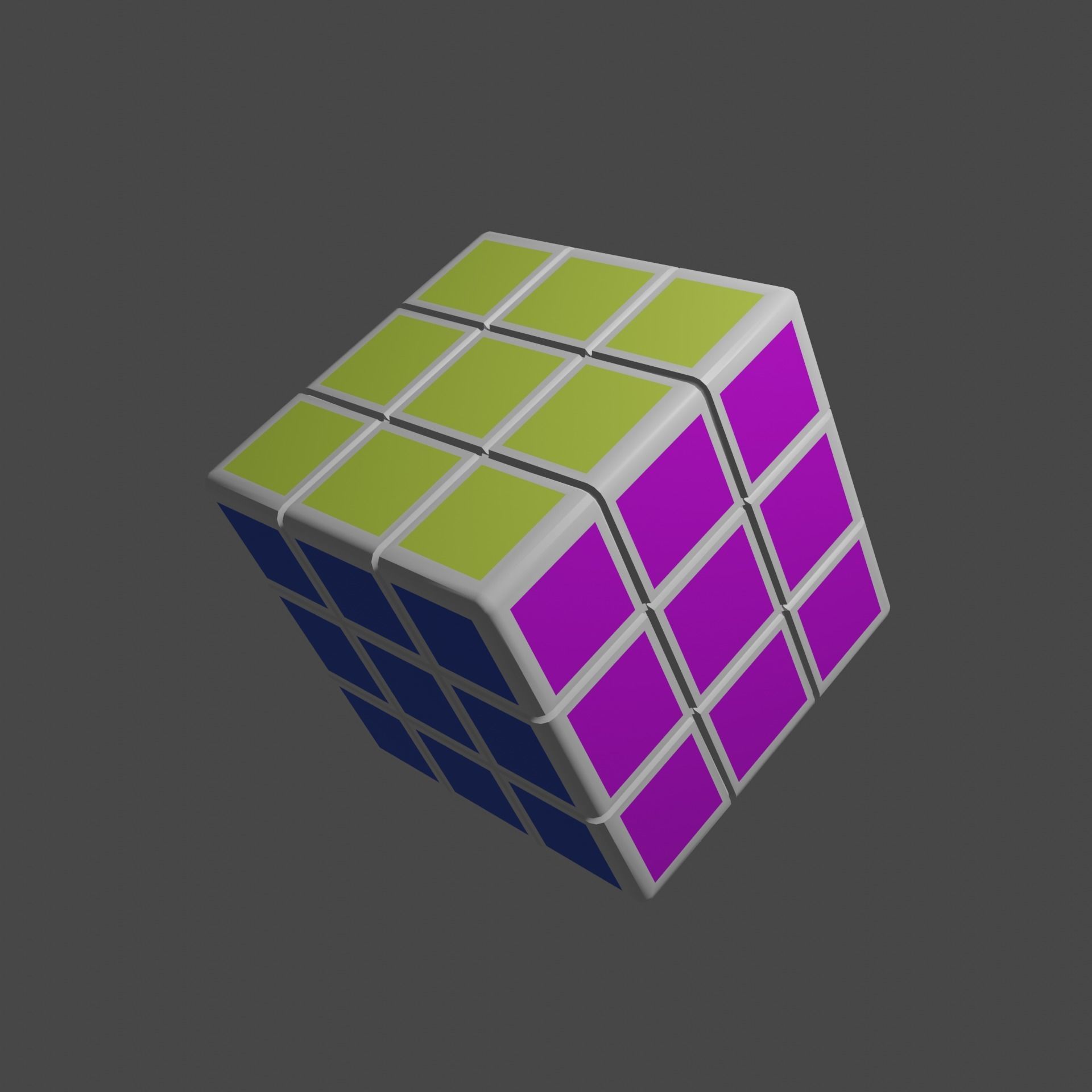 Rubic Cube 3D model_1