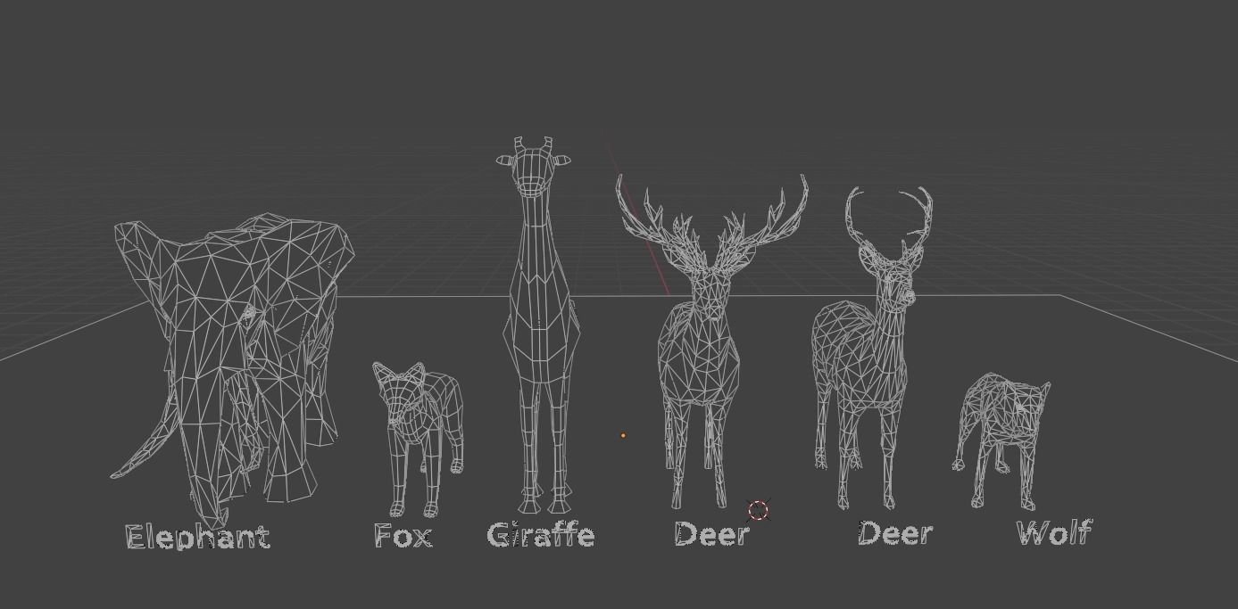 Low-Poly Animals 3D Models Low-poly 3D model_4