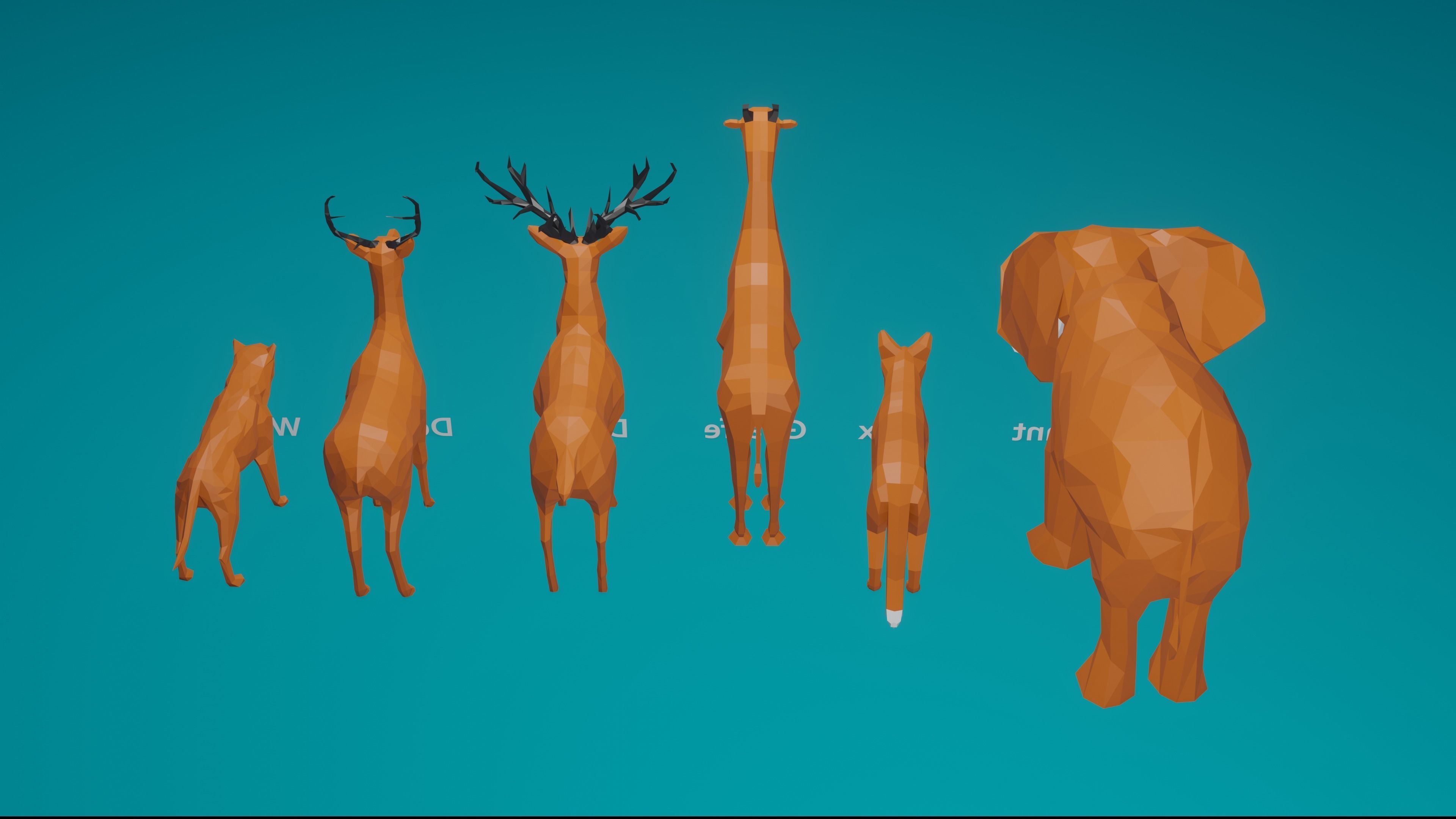 Low-Poly Animals 3D Models Low-poly 3D model_3