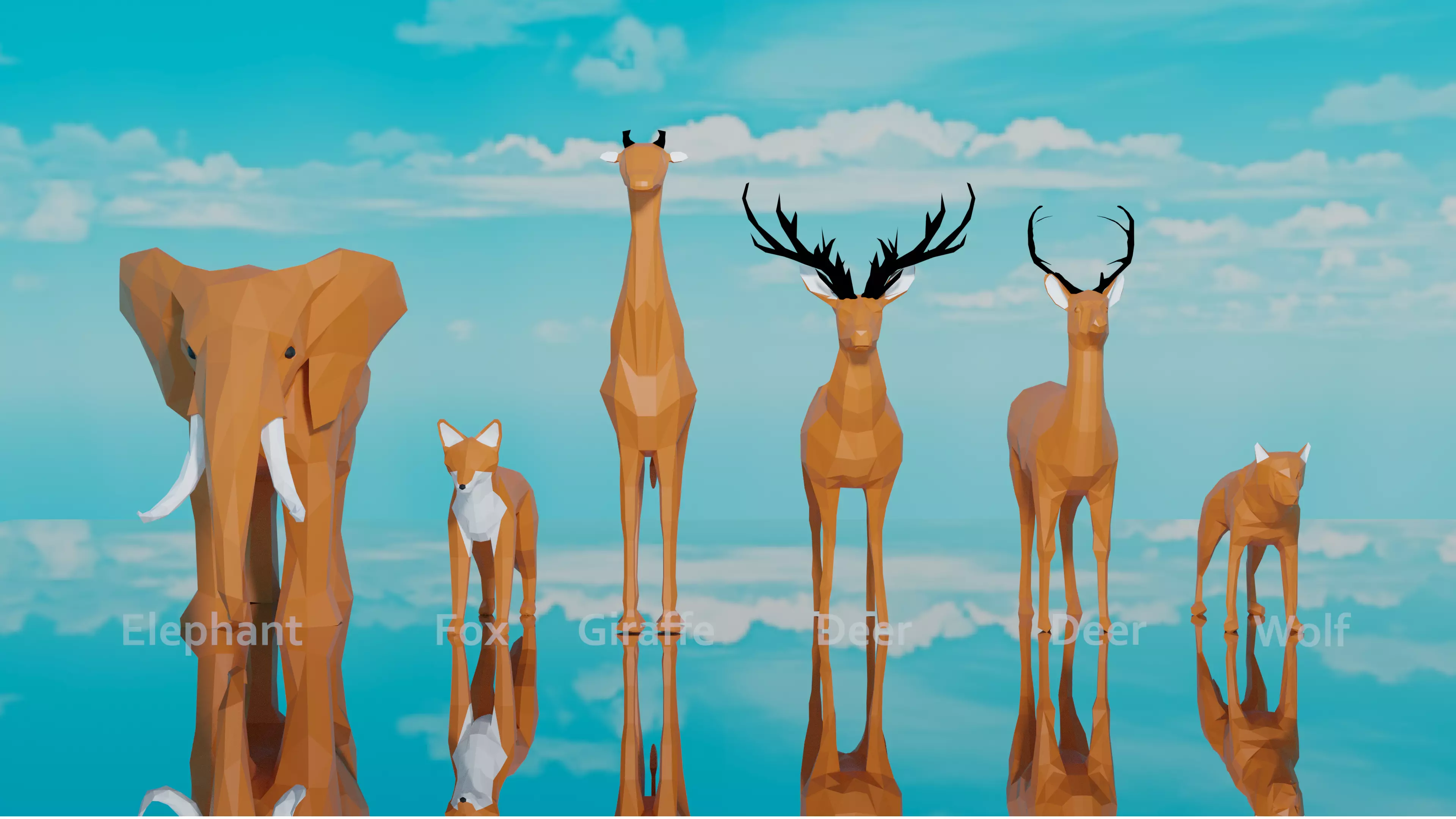 Low-Poly Animals 3D Models Low-poly 3D model_0