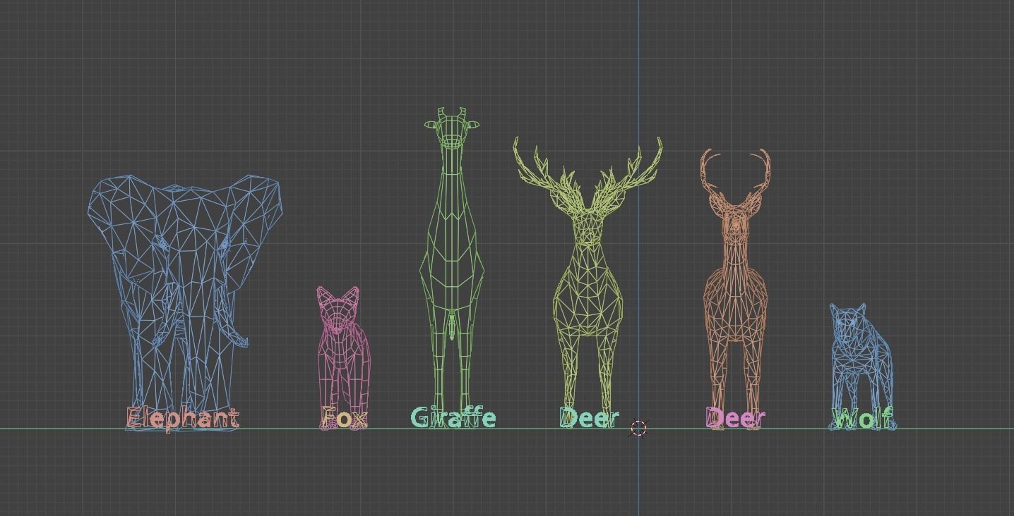 Low-Poly Animals 3D Models Low-poly 3D model_1