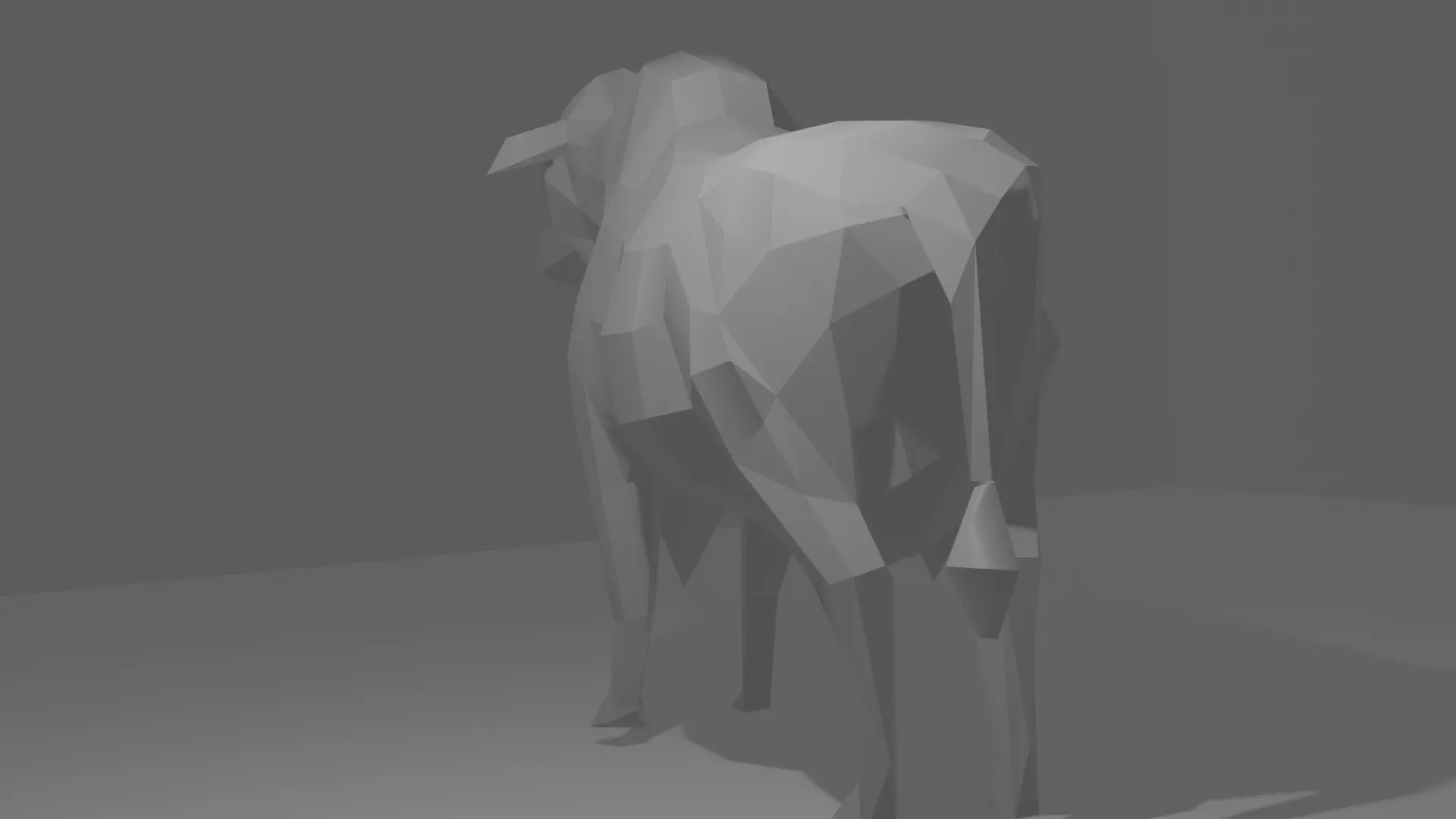 Brahman Cow Low Poly Rigged Low-poly 3D model_0