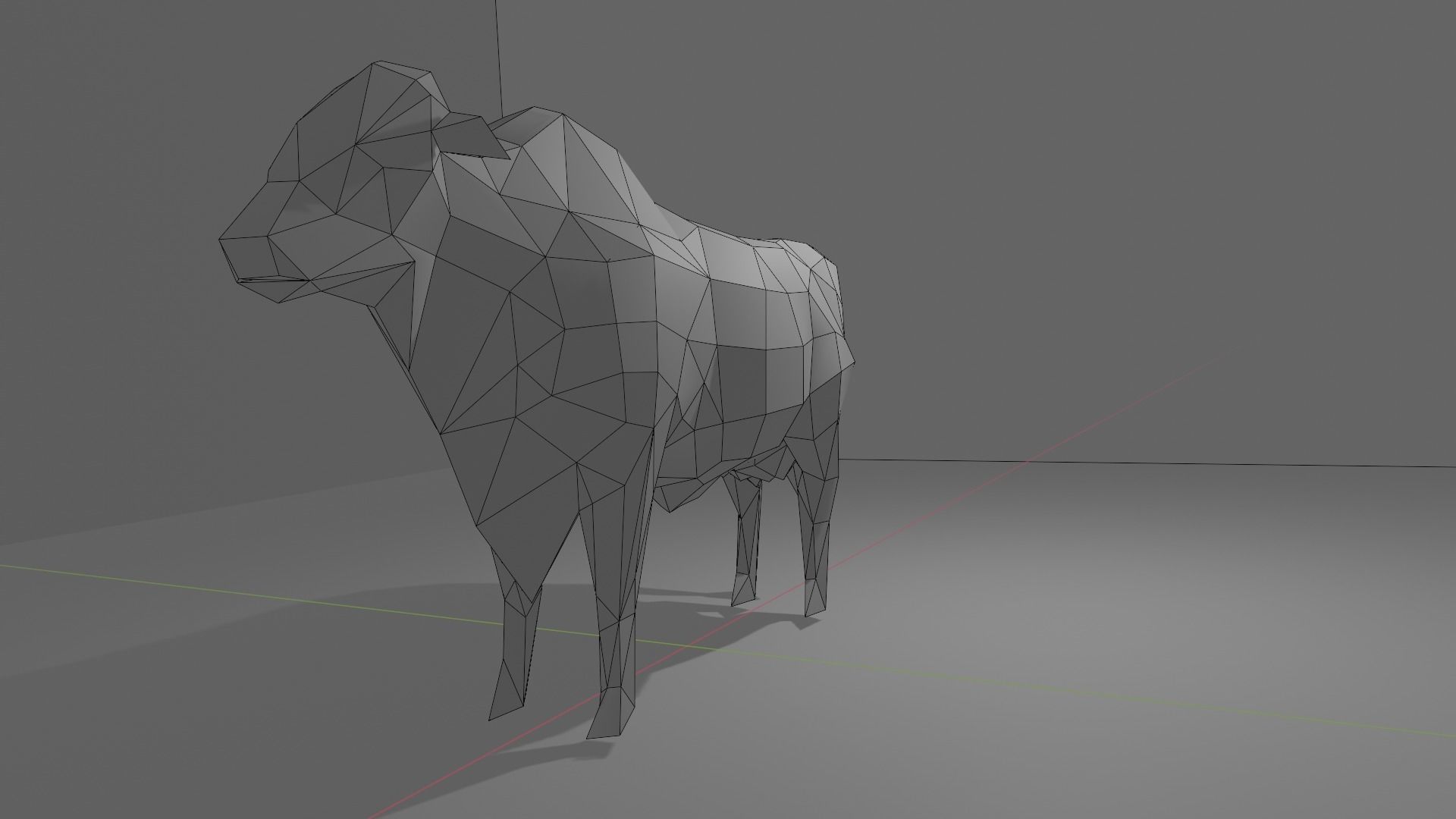 Brahman Cow Low Poly Rigged Low-poly 3D model_3