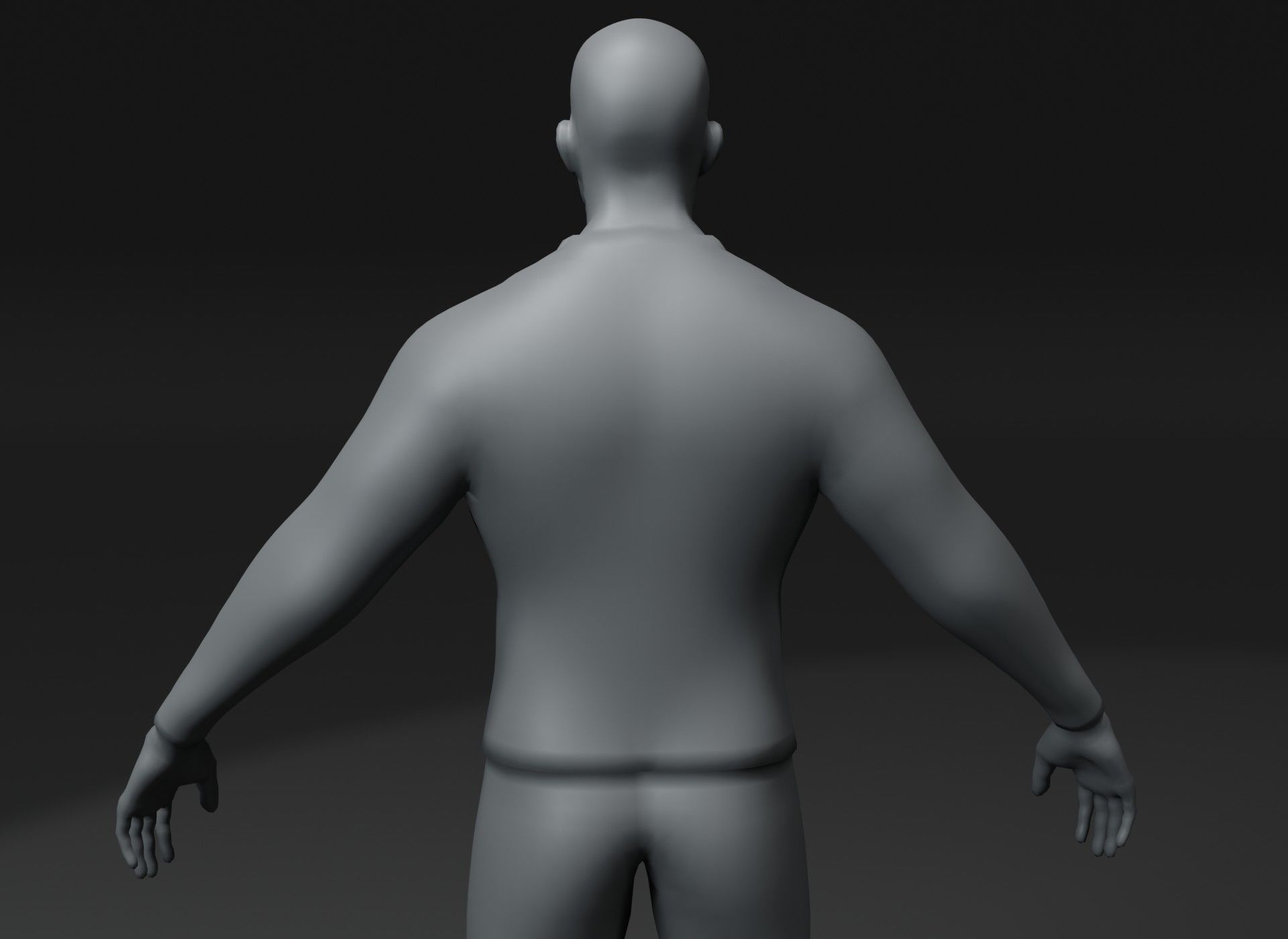 Clothed Male and Female Body Base Mesh 3D Model 10k Polygons Low-poly 3D model_23