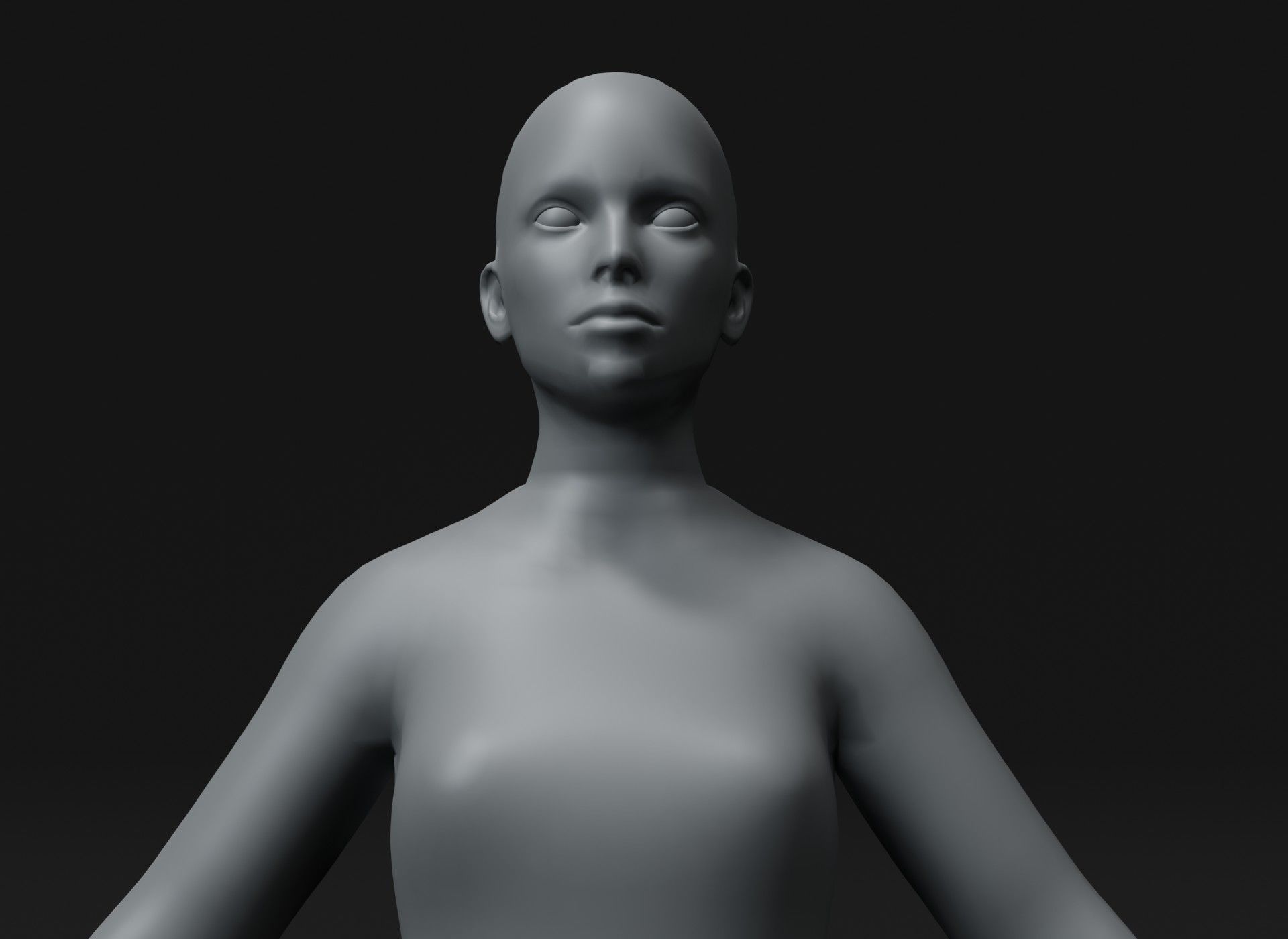 Clothed Male and Female Body Base Mesh 3D Model 10k Polygons Low-poly 3D model_32