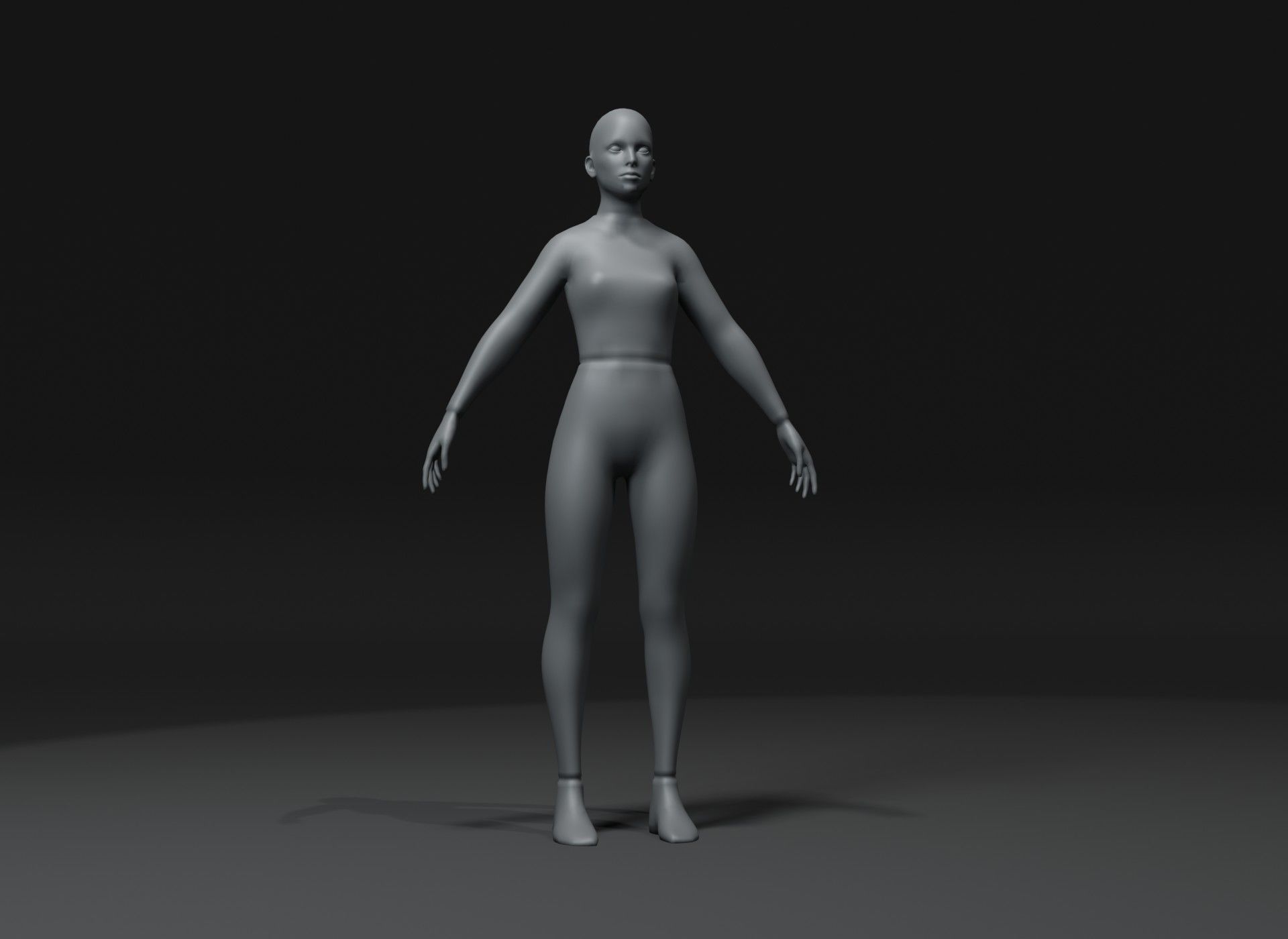 Clothed Male and Female Body Base Mesh 3D Model 10k Polygons Low-poly 3D model_14
