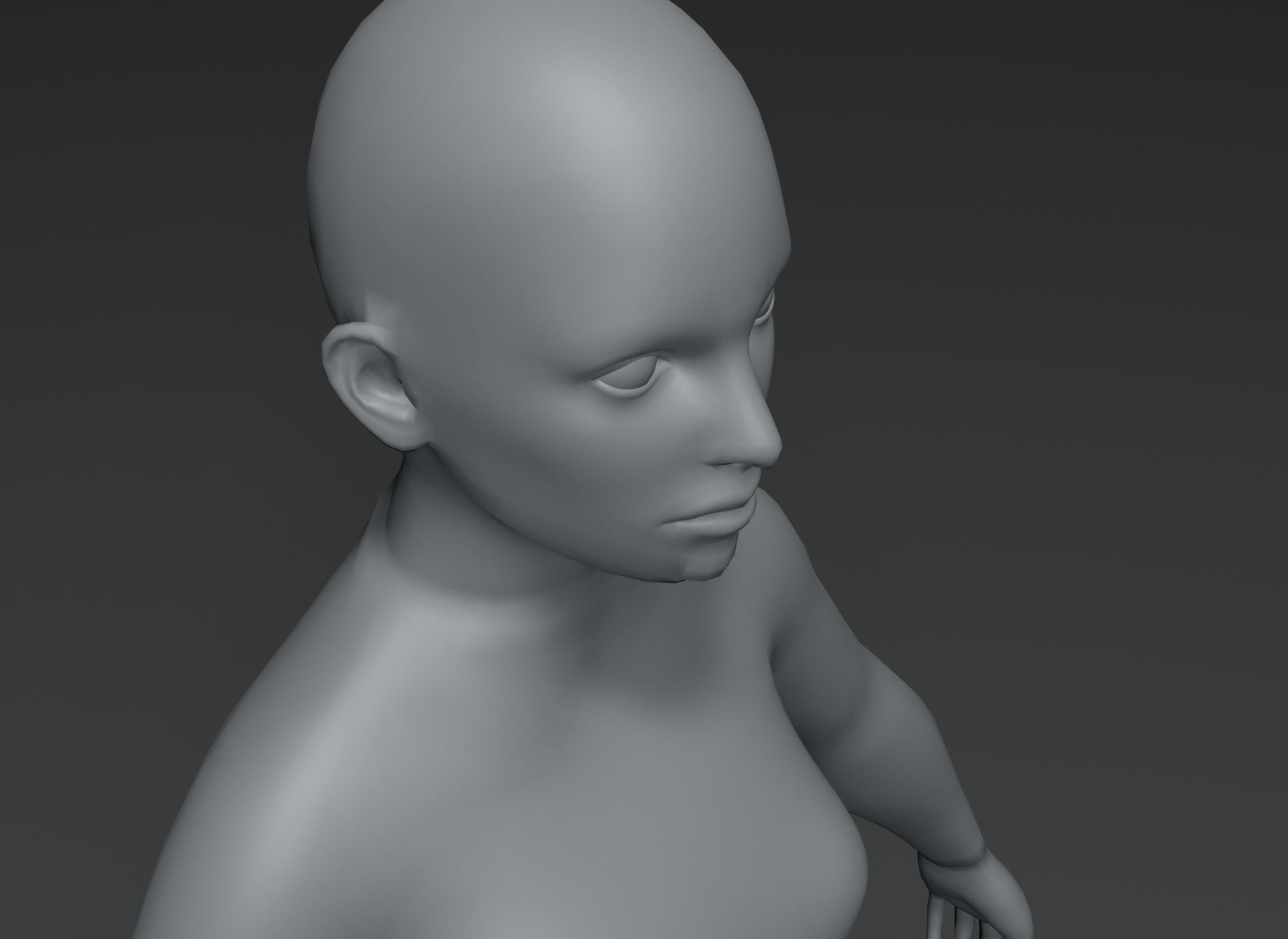 Clothed Male and Female Body Base Mesh 3D Model 10k Polygons Low-poly 3D model_12