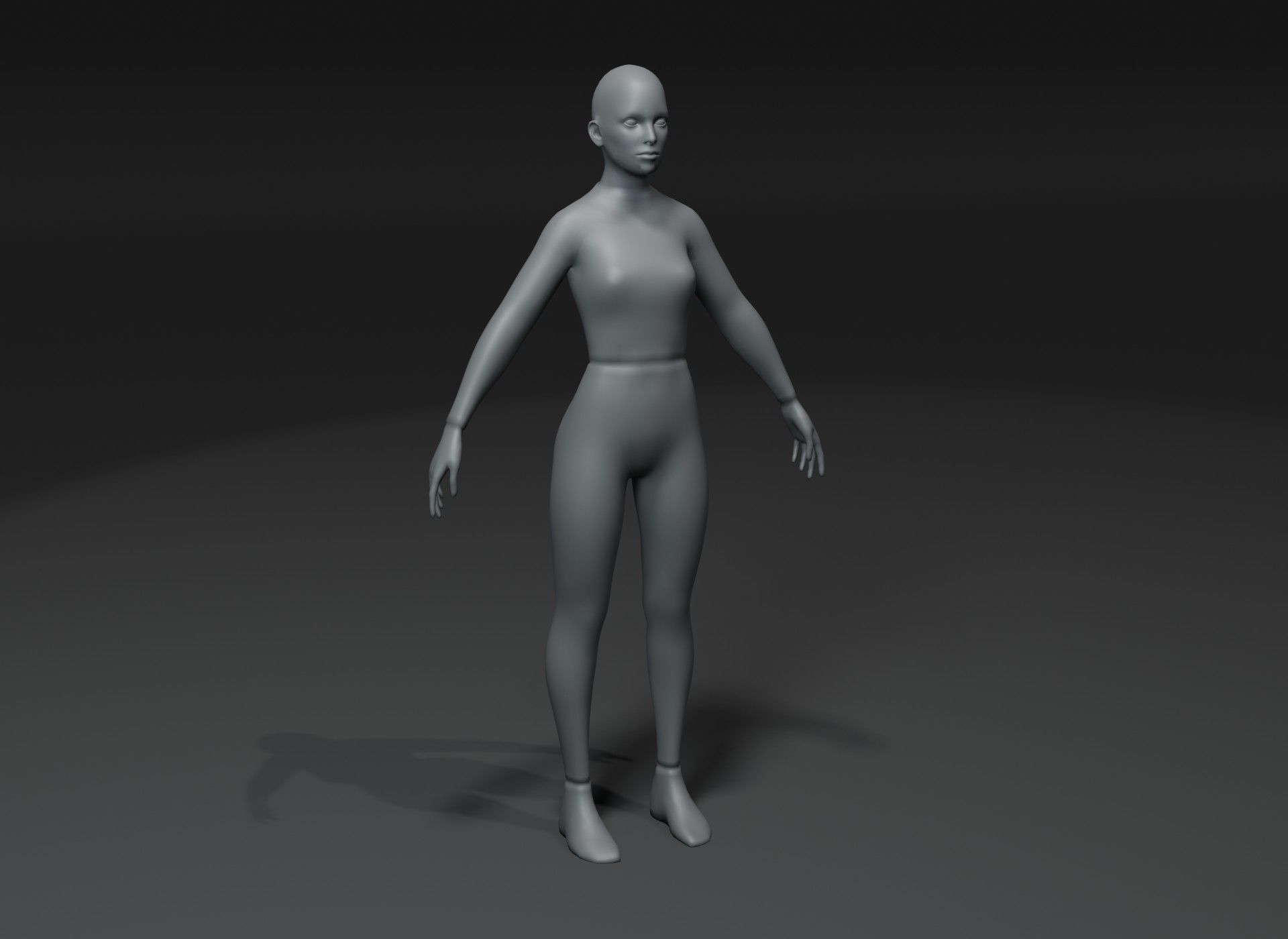 Clothed Male and Female Body Base Mesh 3D Model 10k Polygons Low-poly 3D model_2
