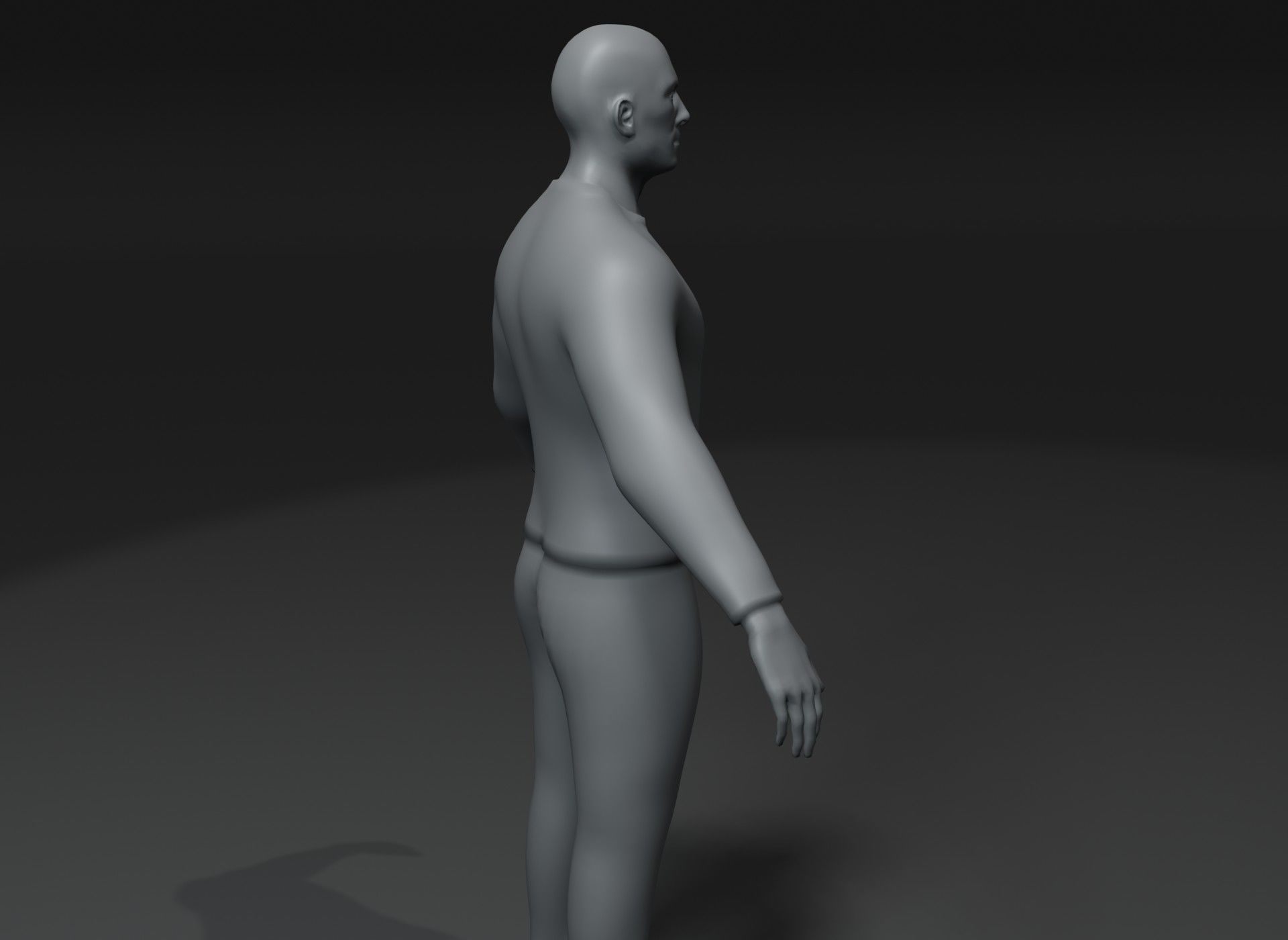 Clothed Male and Female Body Base Mesh 3D Model 10k Polygons Low-poly 3D model_11