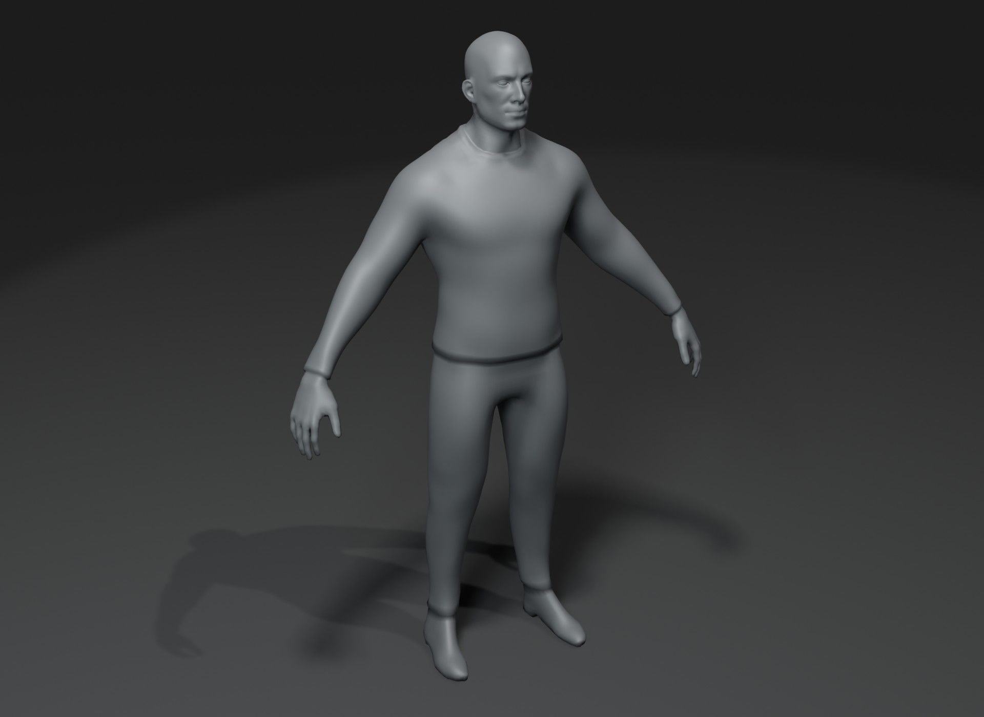 Clothed Male and Female Body Base Mesh 3D Model 10k Polygons Low-poly 3D model_3