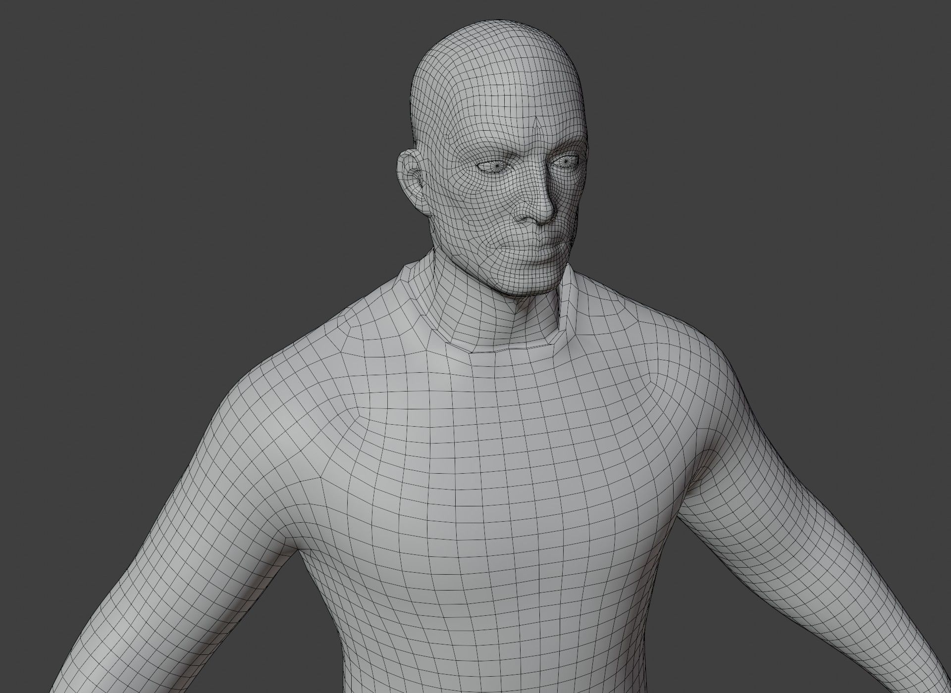 Clothed Male and Female Body Base Mesh 3D Model 10k Polygons Low-poly 3D model_41