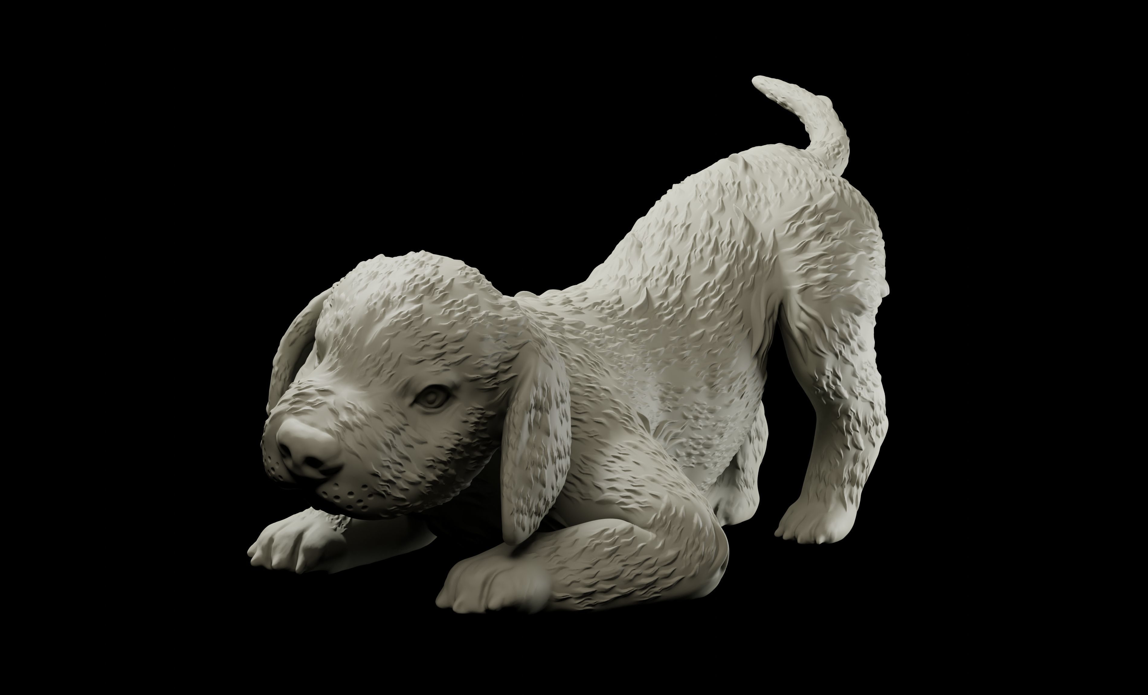 Playful Labrador puppy intended for 3D printing 3D print model_1