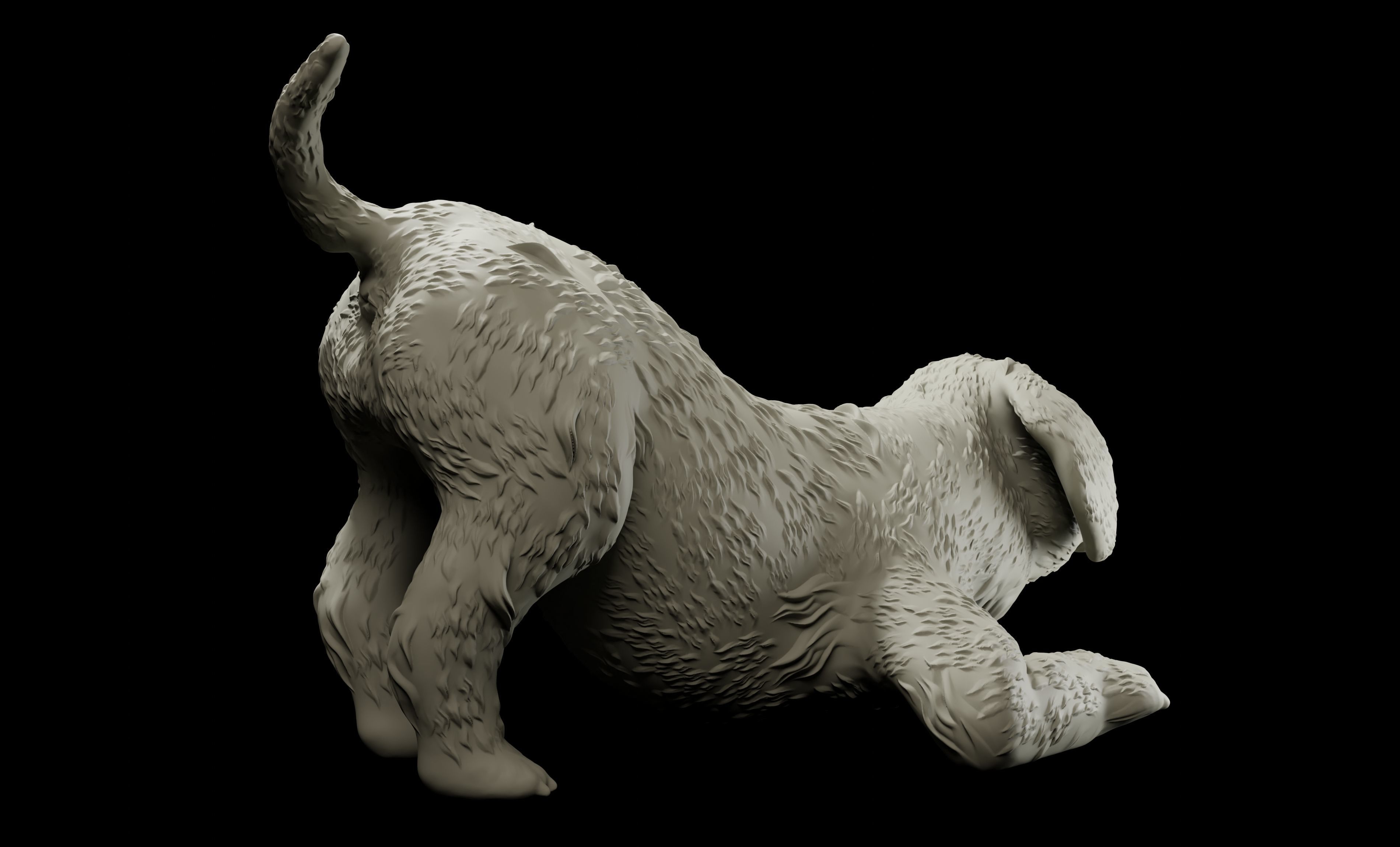 Playful Labrador puppy intended for 3D printing 3D print model_4