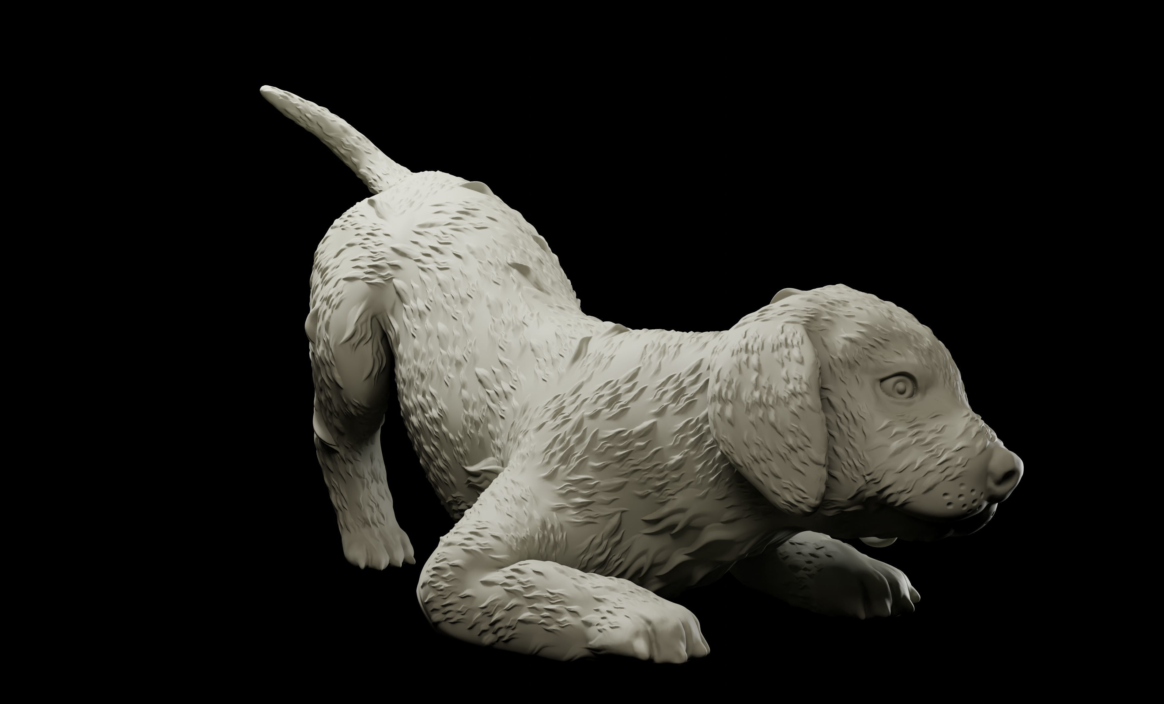 Playful Labrador puppy intended for 3D printing 3D print model_5
