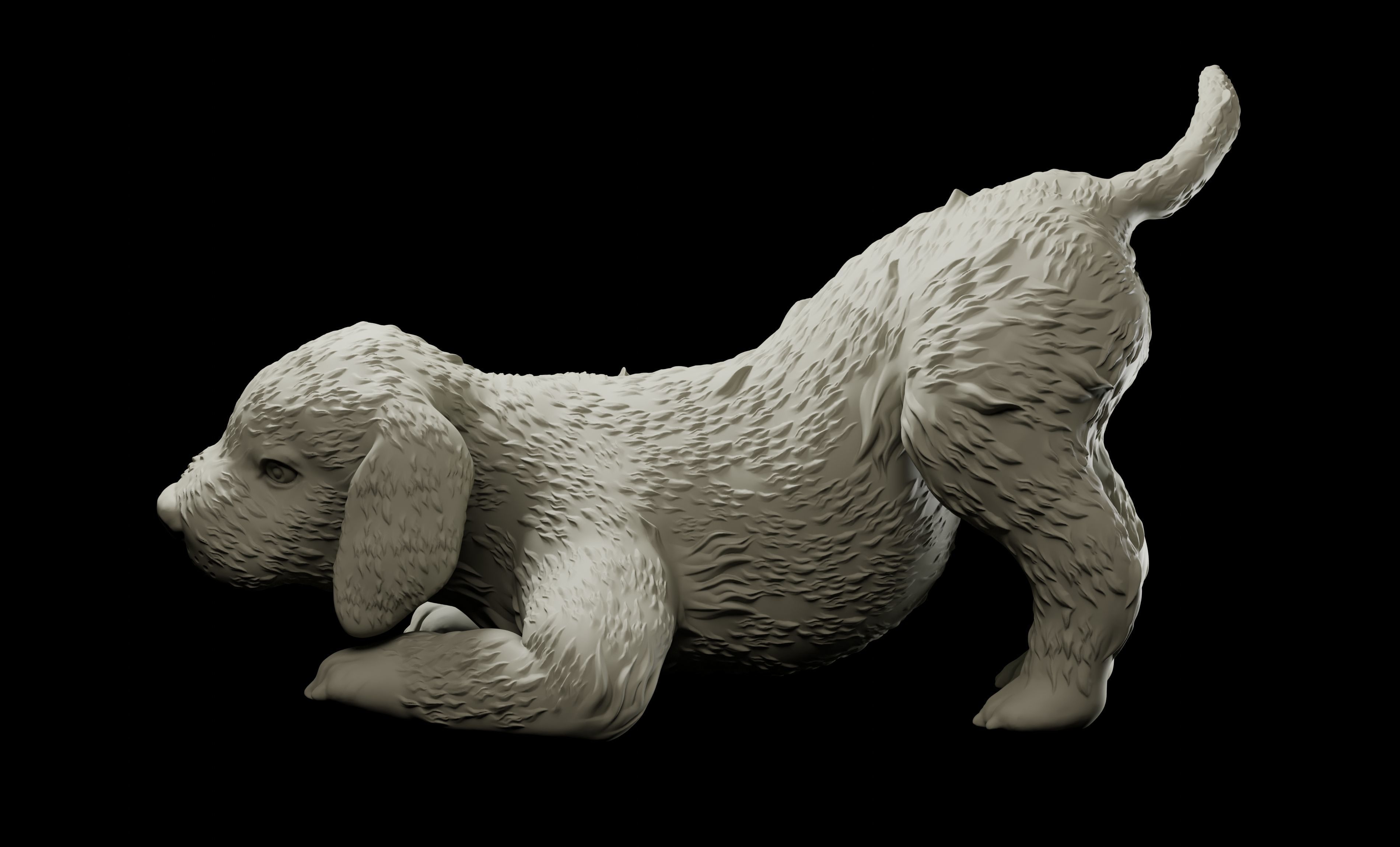 Playful Labrador puppy intended for 3D printing 3D print model_2
