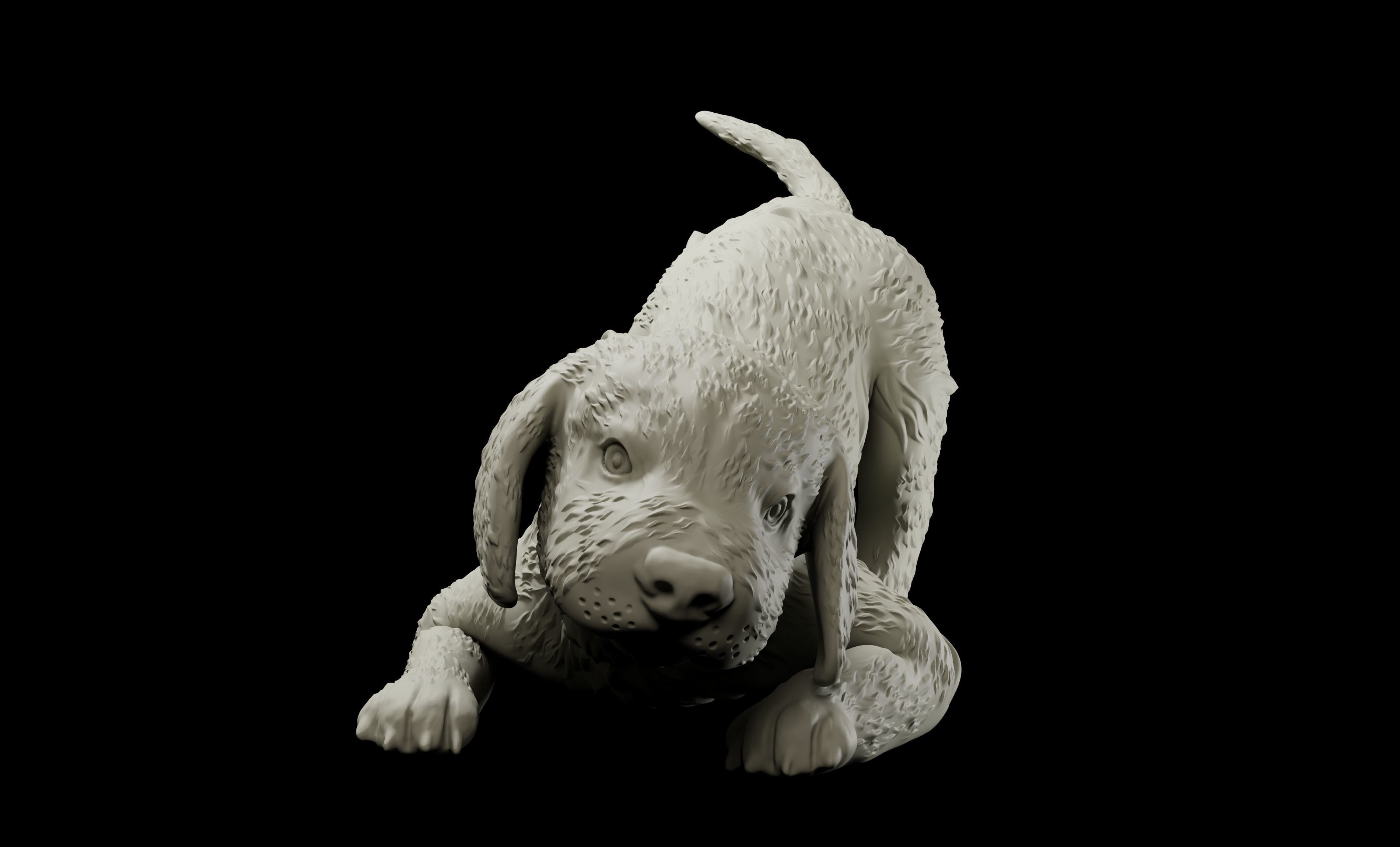 Playful Labrador puppy intended for 3D printing 3D print model_6