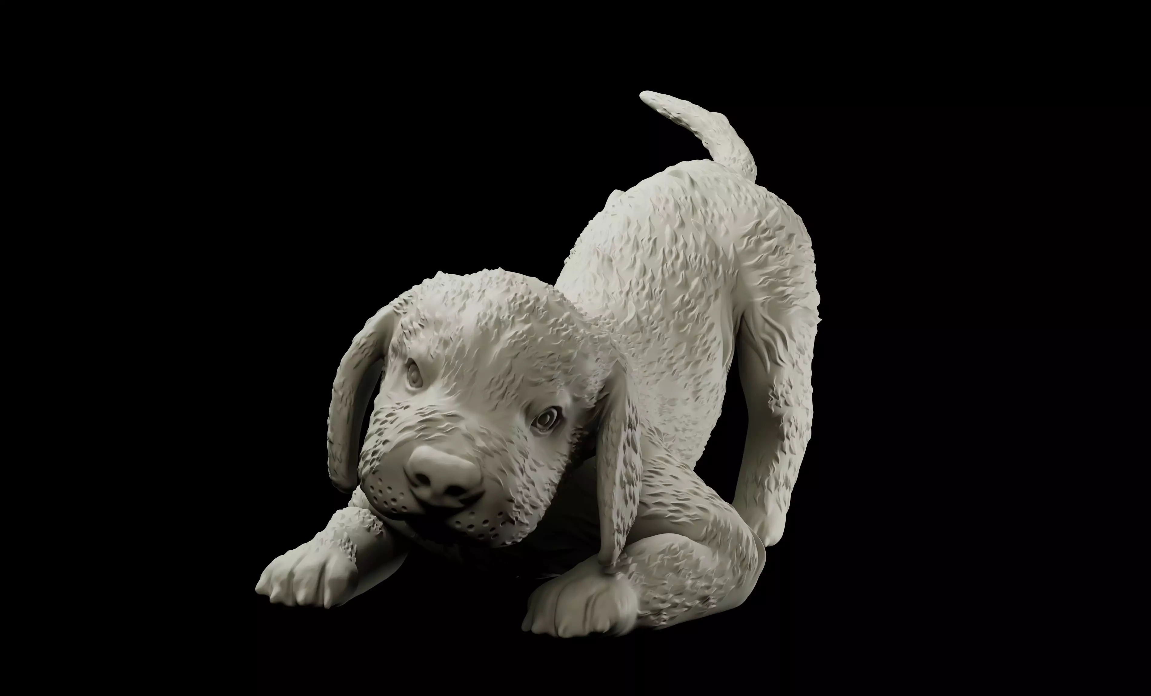 Playful Labrador puppy intended for 3D printing 3D print model_0