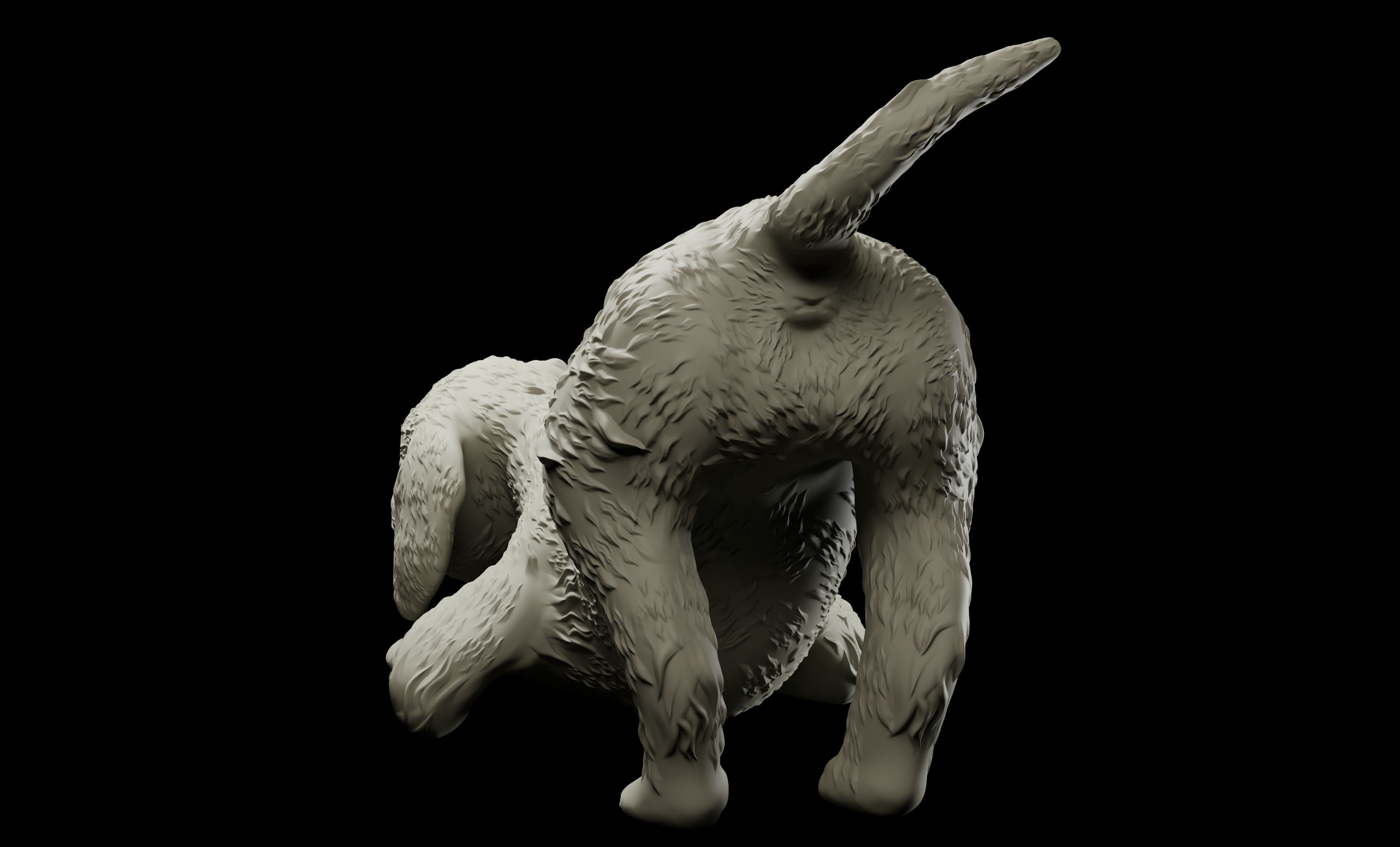 Playful Labrador puppy intended for 3D printing 3D print model_3