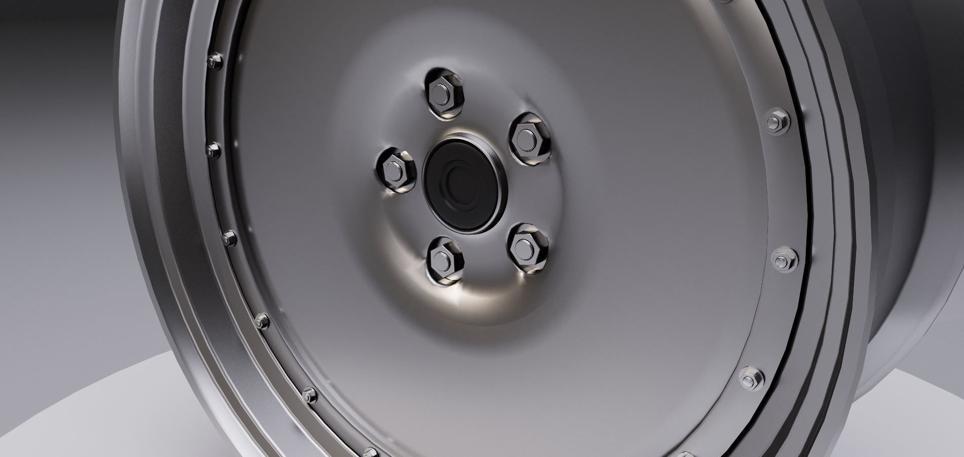 L1 wheel Low-poly 3D model_3