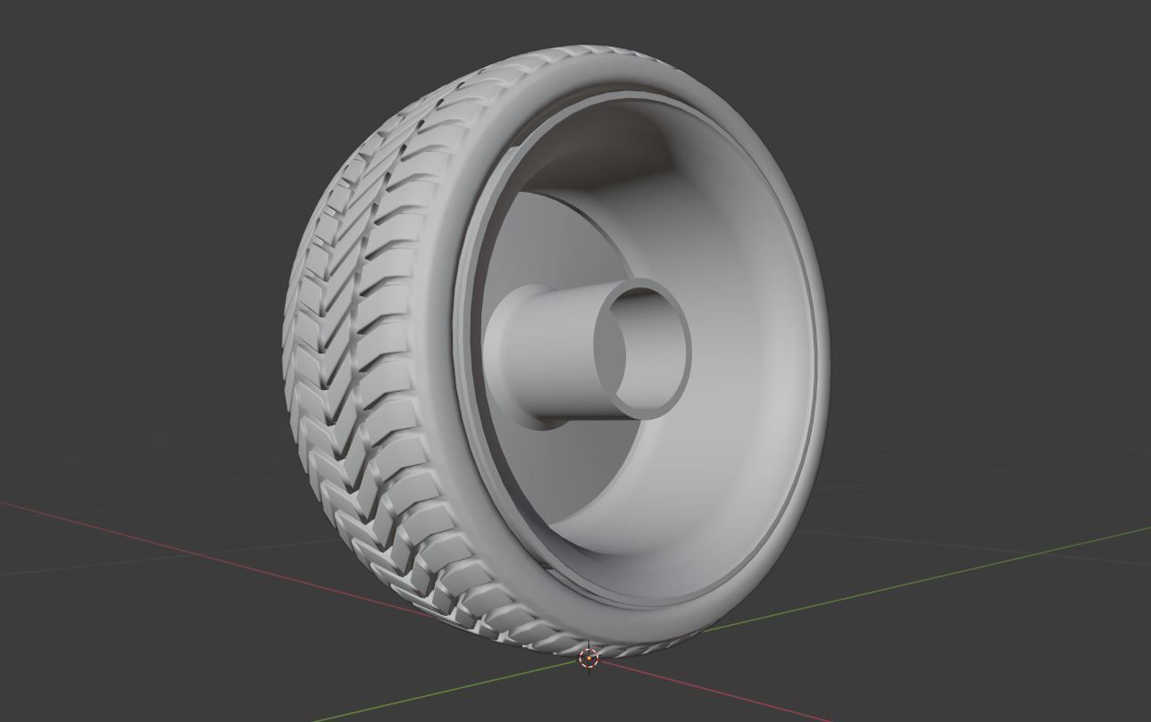 L1 wheel Low-poly 3D model_8