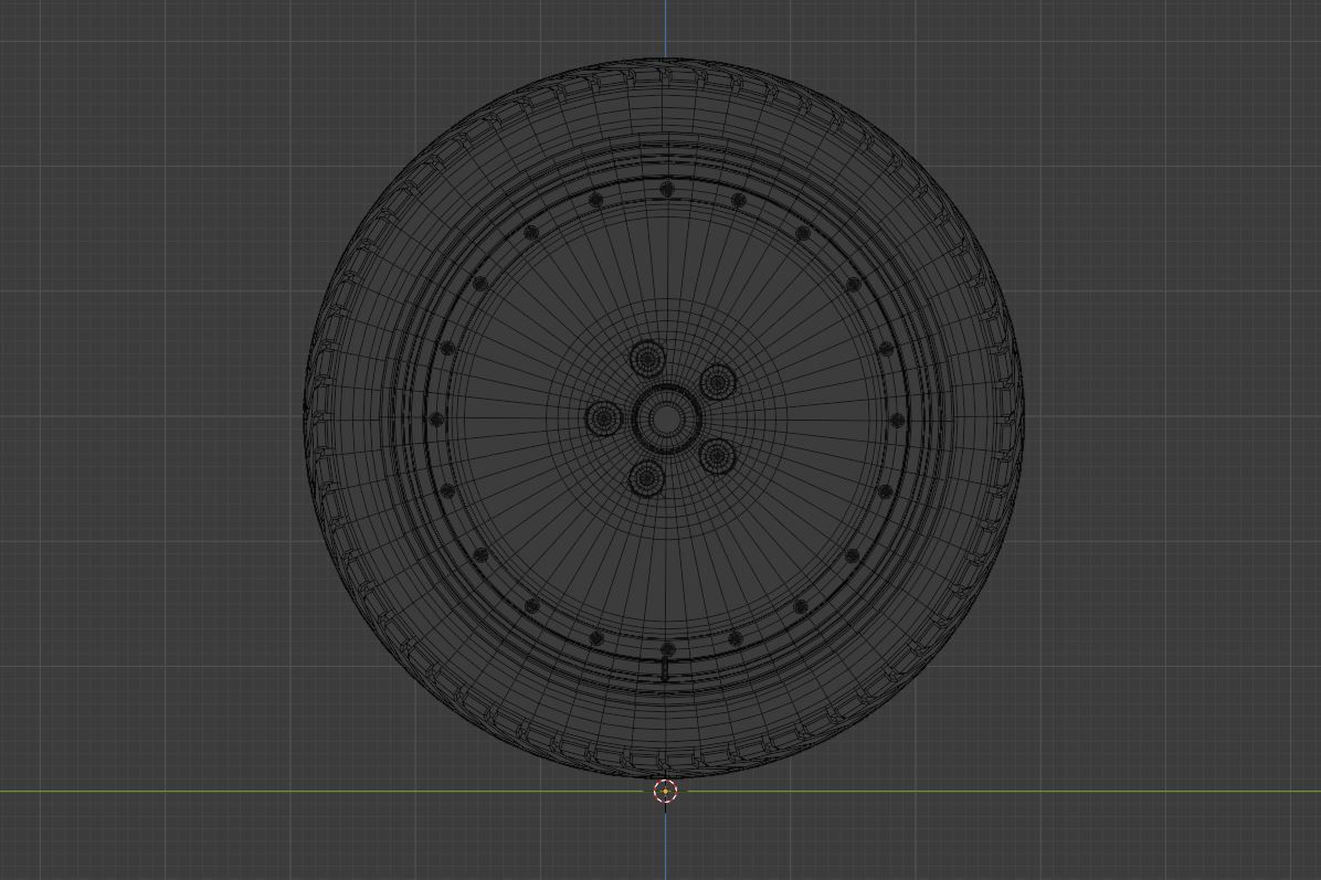 L1 wheel Low-poly 3D model_10