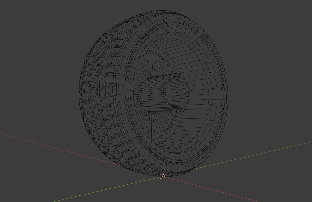 L1 wheel Low-poly 3D model_13