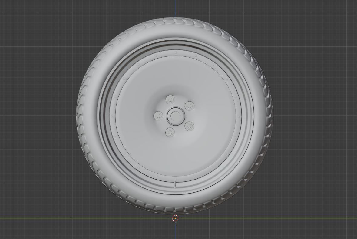 L1 wheel Low-poly 3D model_6