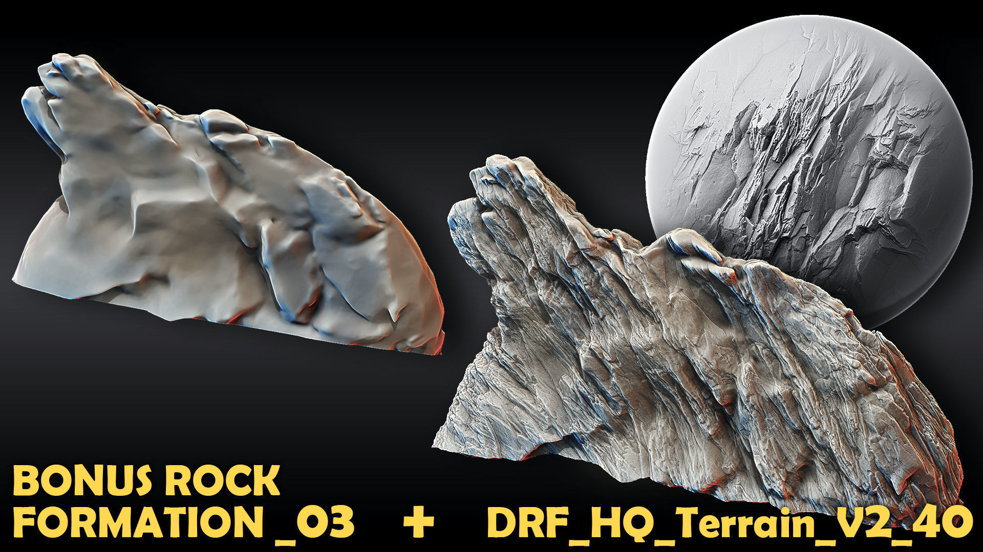 Ultra HQ Terrain Seamless Sculpt Zbrush brushes and Alphas Vol2 3D model_28
