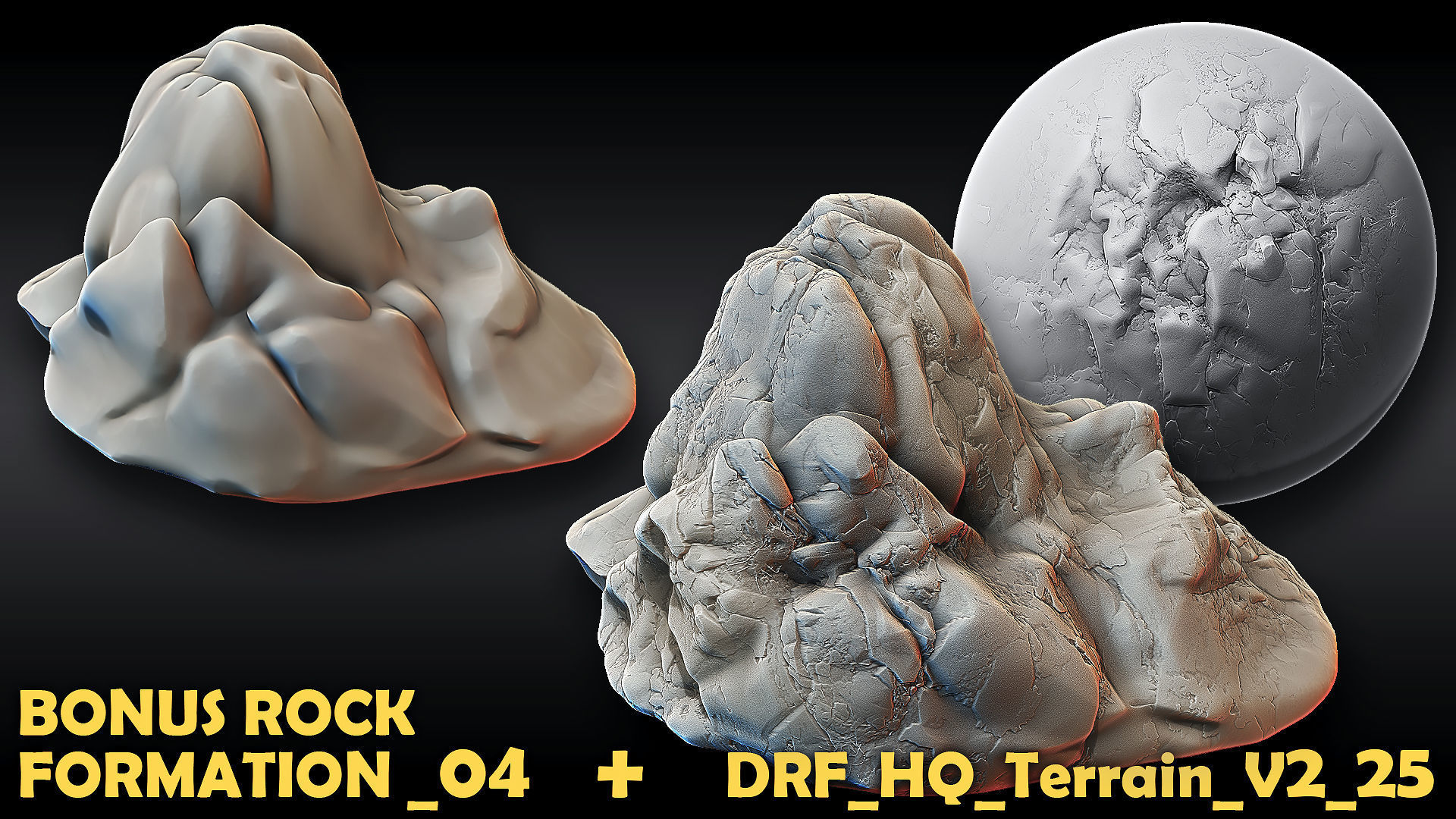Ultra HQ Terrain Seamless Sculpt Zbrush brushes and Alphas Vol2 3D model_31
